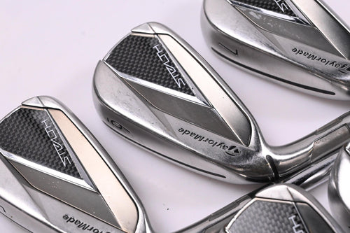 Left Hand Taylormade Stealth Irons / 5-PW+SW / Regular Flex KBS MAX MT 85