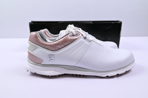 Ladies Footjoy Pro SL Golf Shoes / UK Size 7 / White & Brown