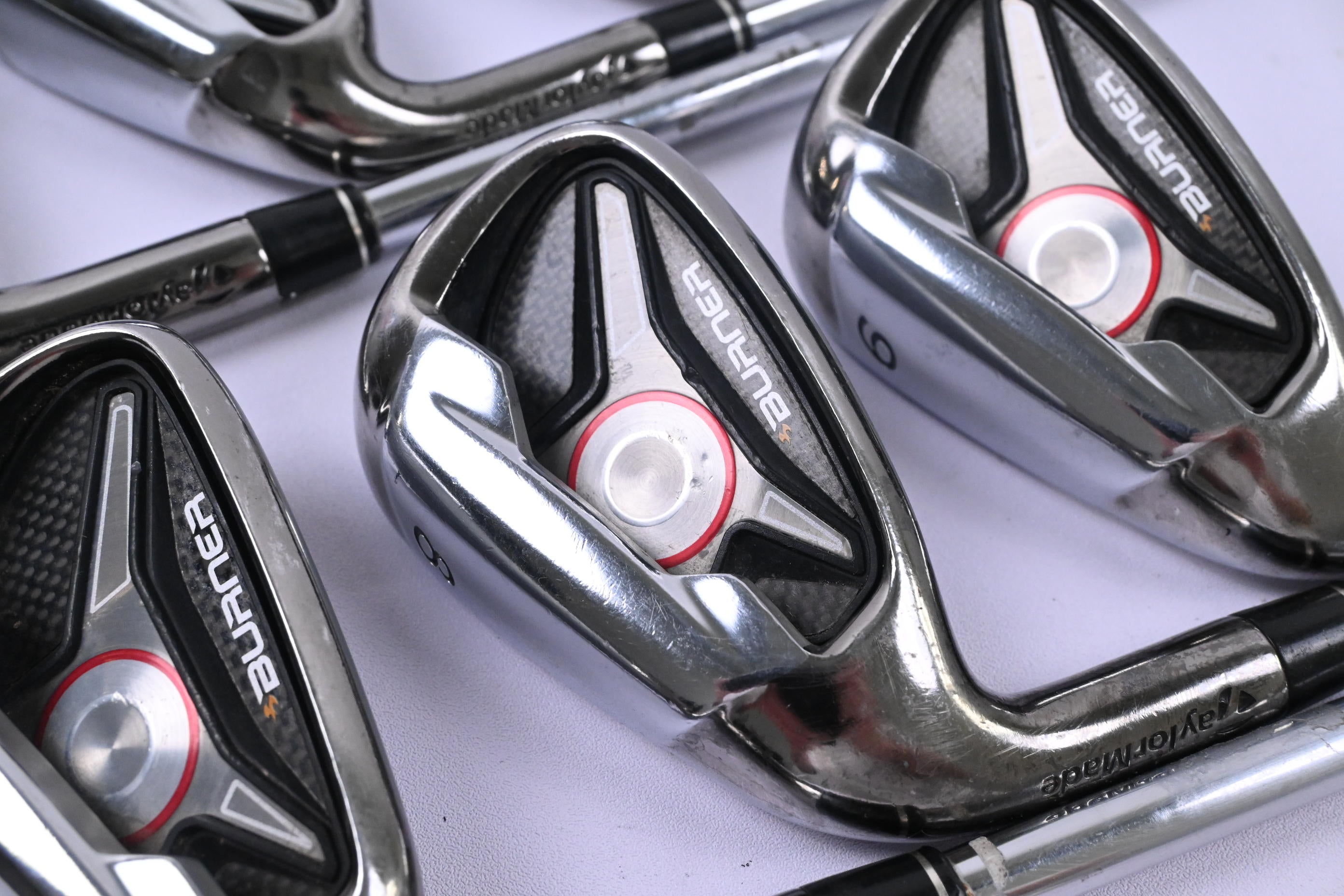 Left Hand Taylormade Burner Irons / 4-9i / Regular Flex Steel Shafts