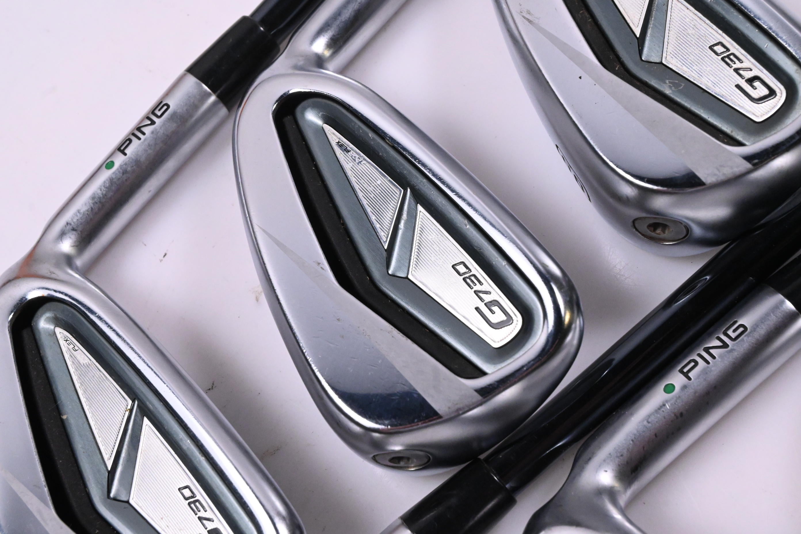 Ping G730 Irons / 6-PW+GW / Green Dot / Regular Flex UST Recoil Dart 75 Shafts