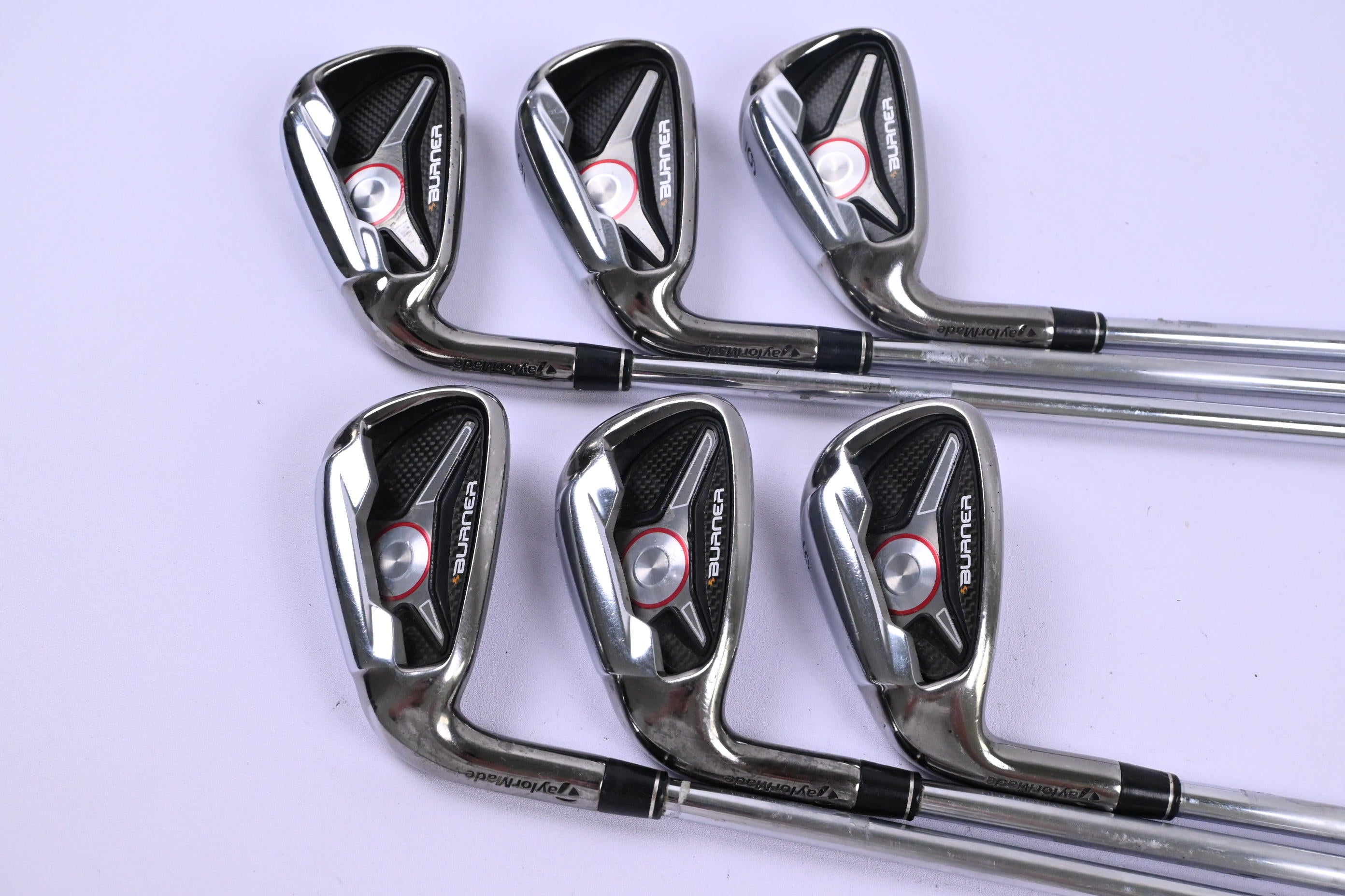 Left Hand Taylormade Burner Irons / 4-9i / Regular Flex Steel Shafts