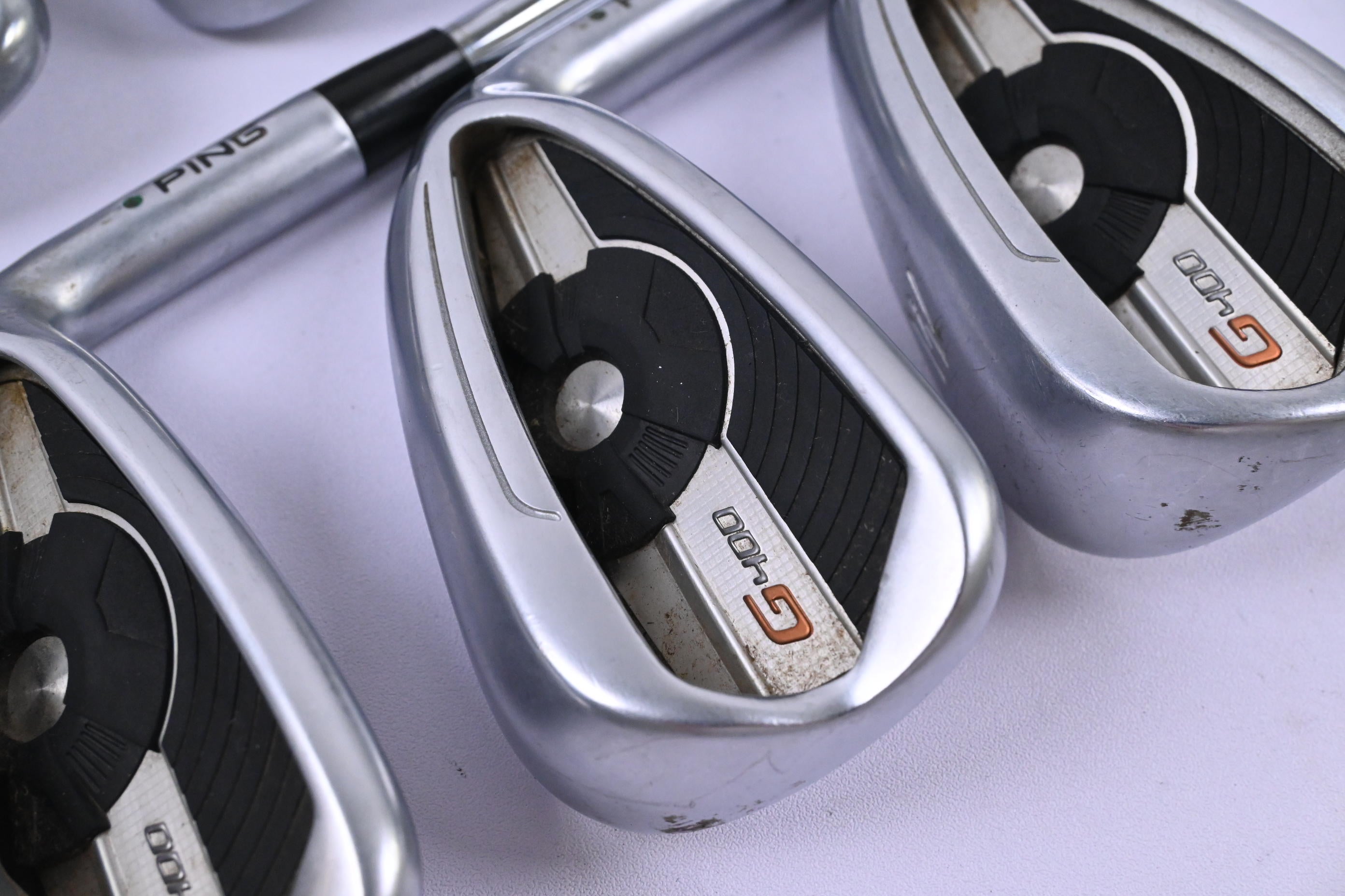 Ping G400 Irons / 5-PW / Green Dot / Regular Plus Flex Project X Rifle Shafts