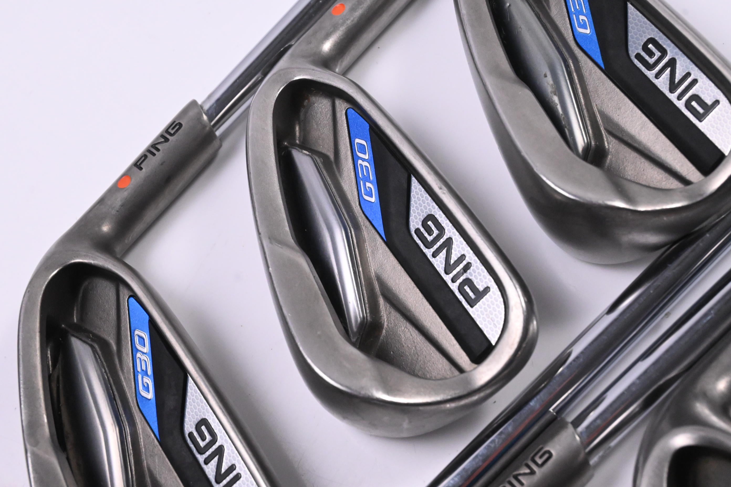 Ping G30 Irons / 4-PW / Orange Dot / Senior Flex Ping CFS Distance Shafts