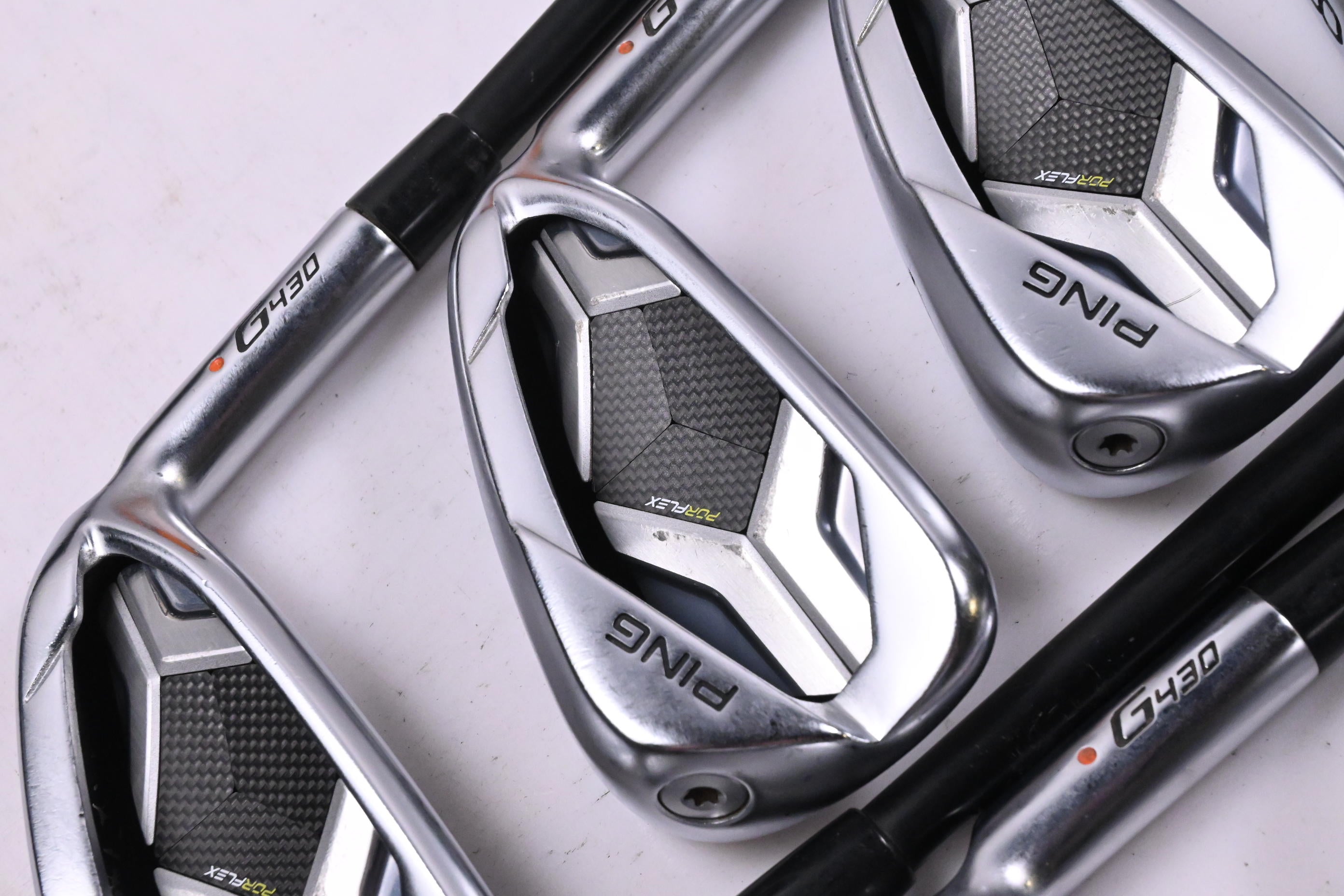 Ping G430 Irons / 5-PW+45°+58° / Orange Dot / Regular Flex Ping Alta CB Black