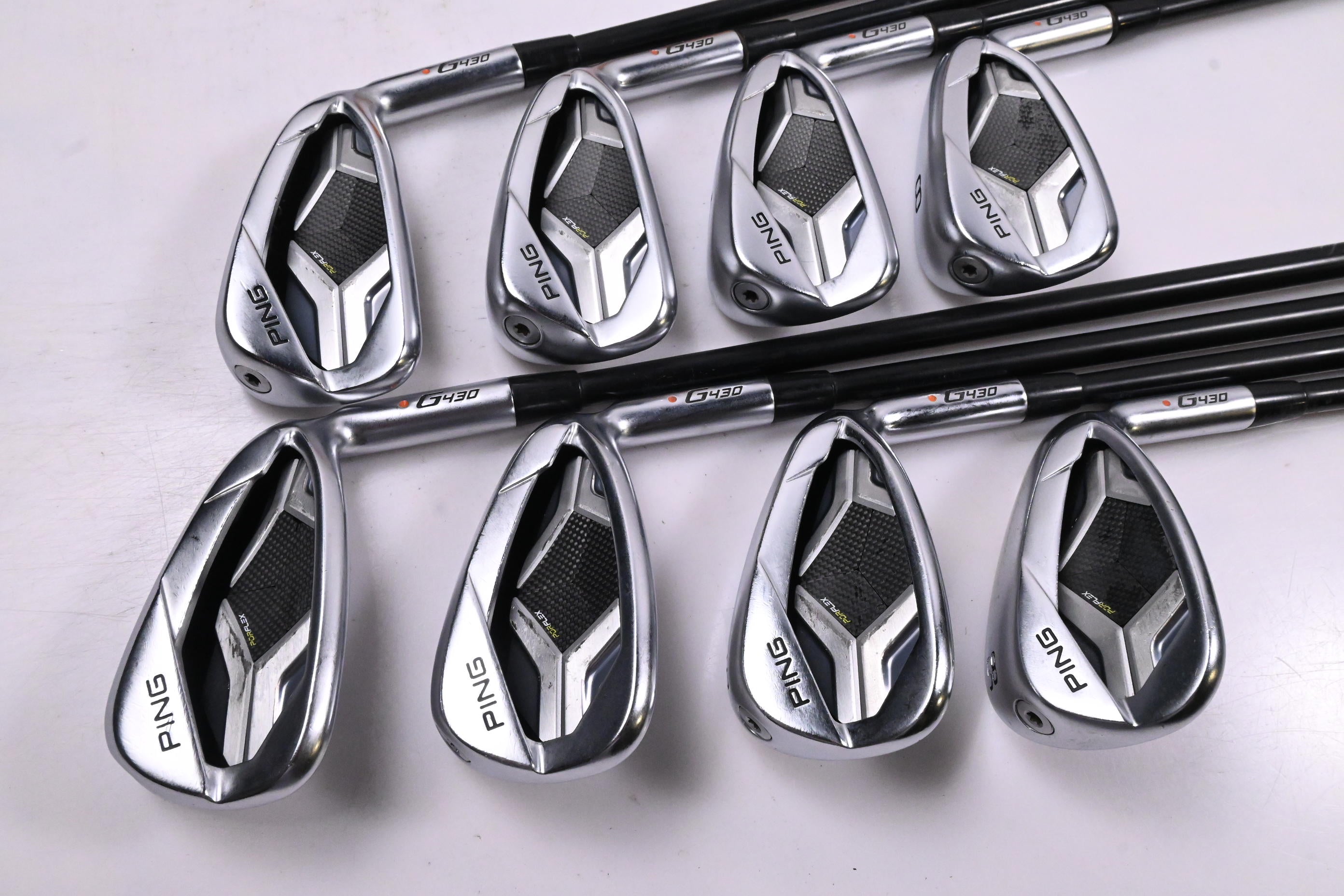 Ping G430 Irons / 5-PW+45°+58° / Orange Dot / Regular Flex Ping Alta CB Black
