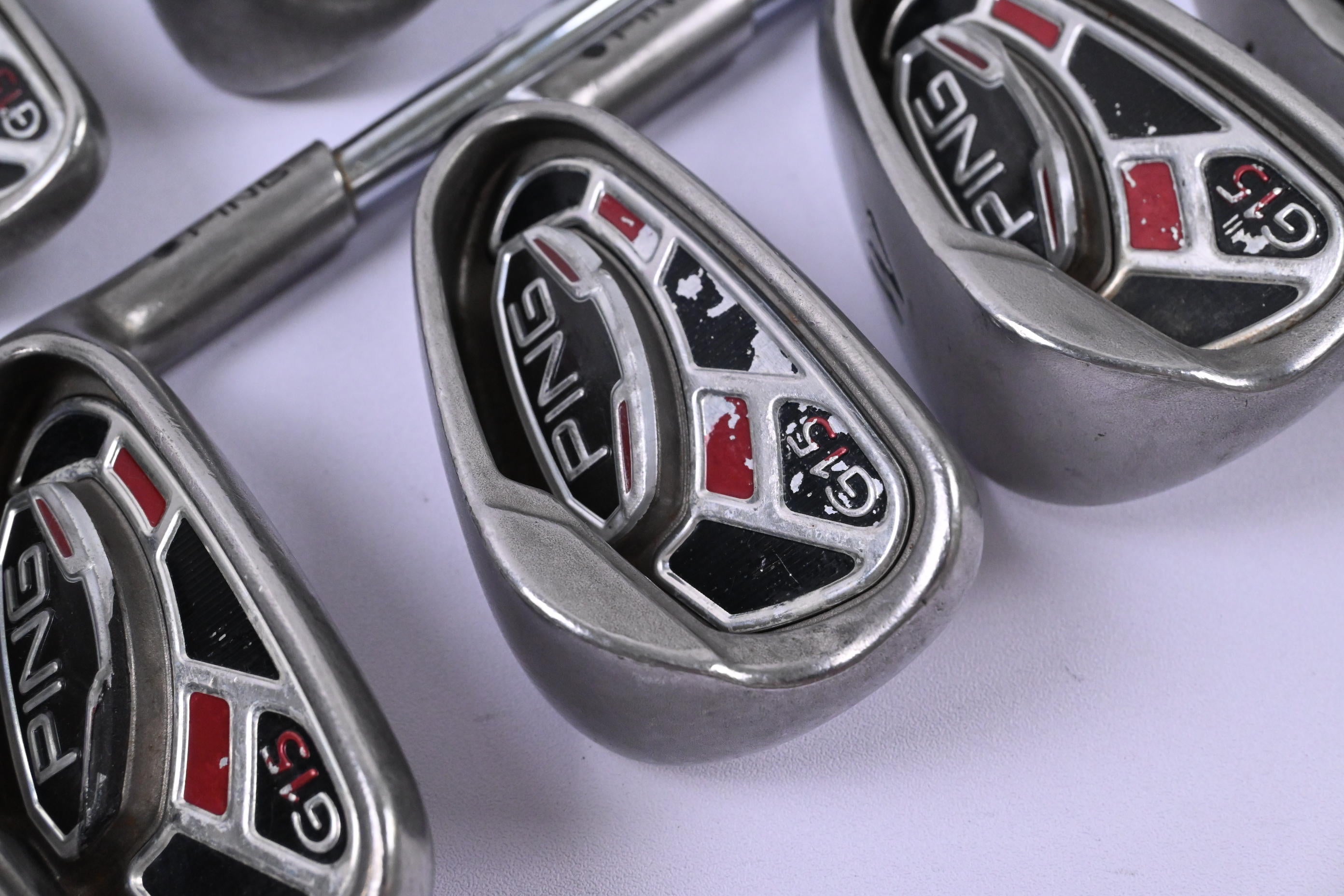 Ping G15 Irons / 4-PW+SW / Black Dot / Stiff Flex Steel Shafts