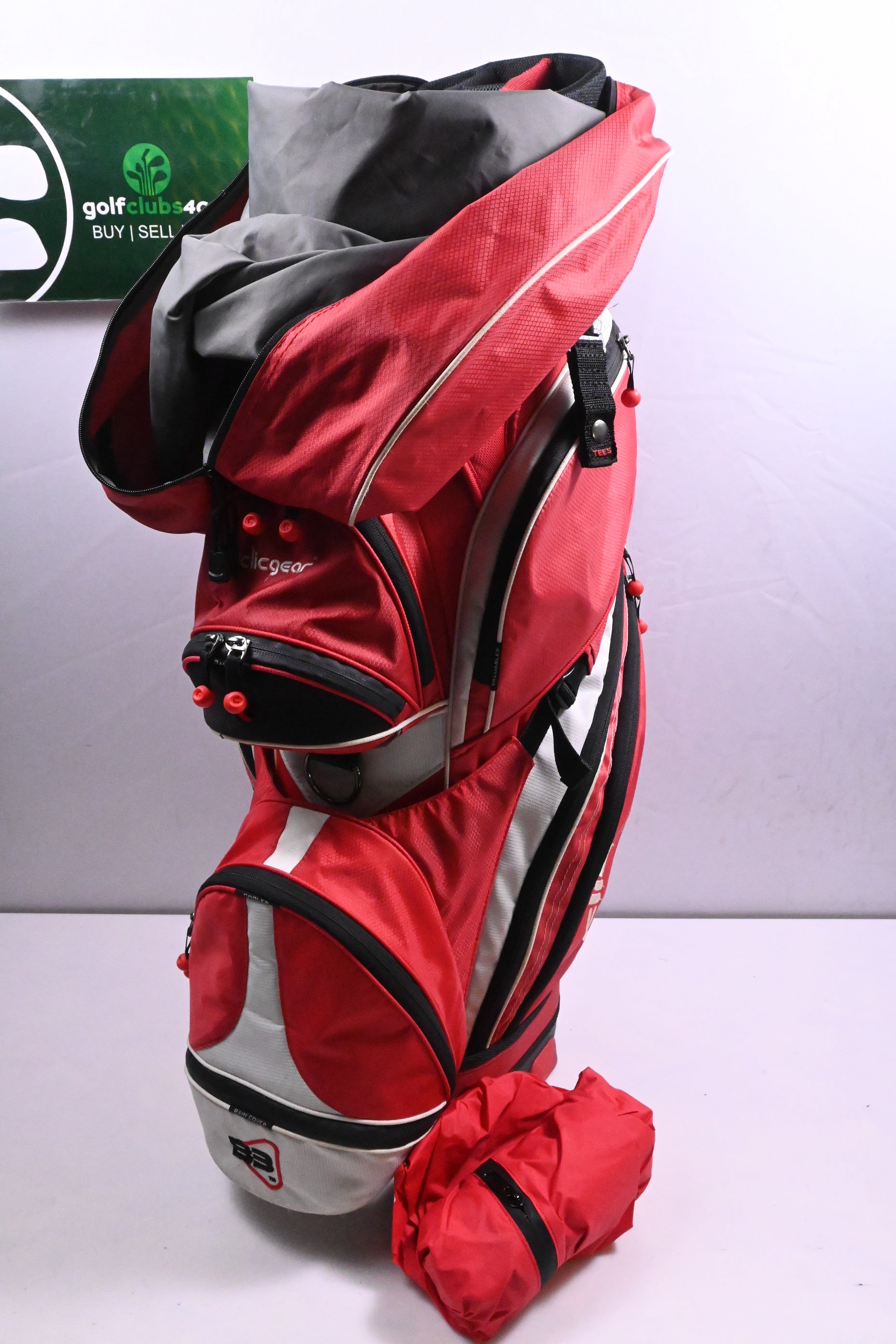 Clicgear B3 Cart Bag / 14-Way Divider / Red, Black, Whiite