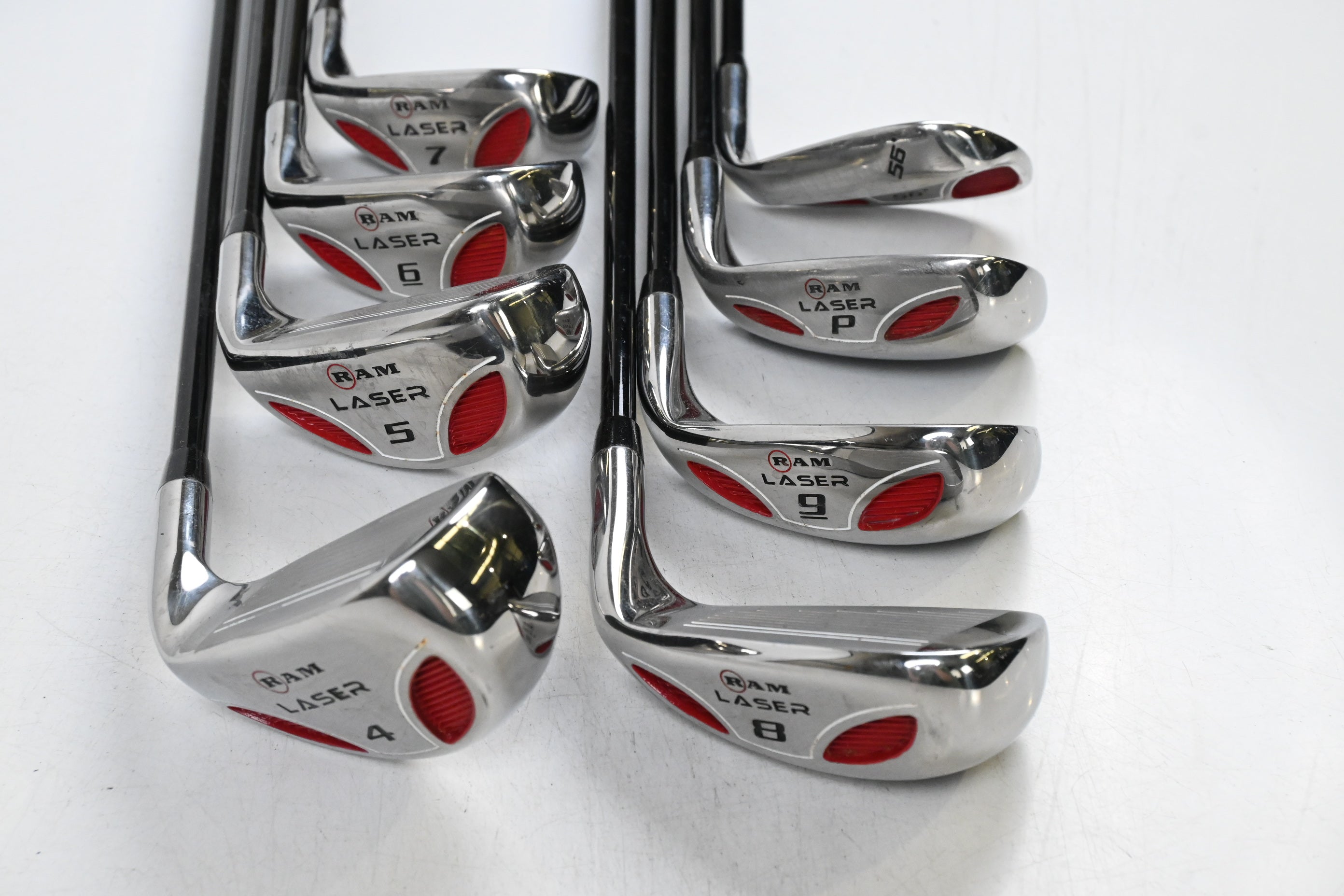Left Hand RAM Laser Irons / 4-PW+SW / Regular Flex Ram Laser Shafts
