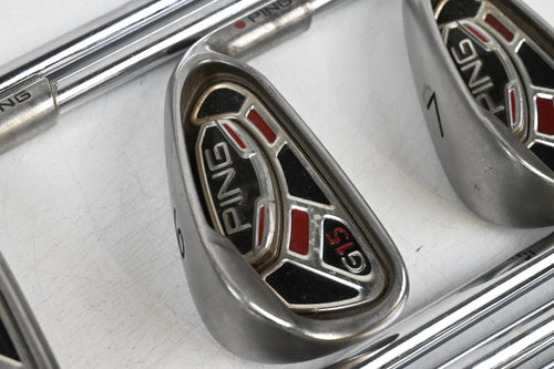 Ping G15 Irons / 4-PW+SW / Maroon Dot / Stiff Flex Ping AWT Shafts