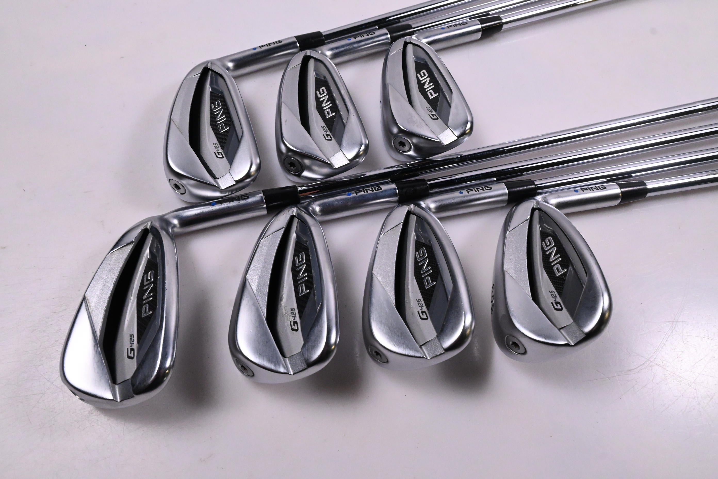 Ping G425 Irons / 5-PW+SW / Blue Dot / Regular Flex Ping AWT 2.0 Shafts