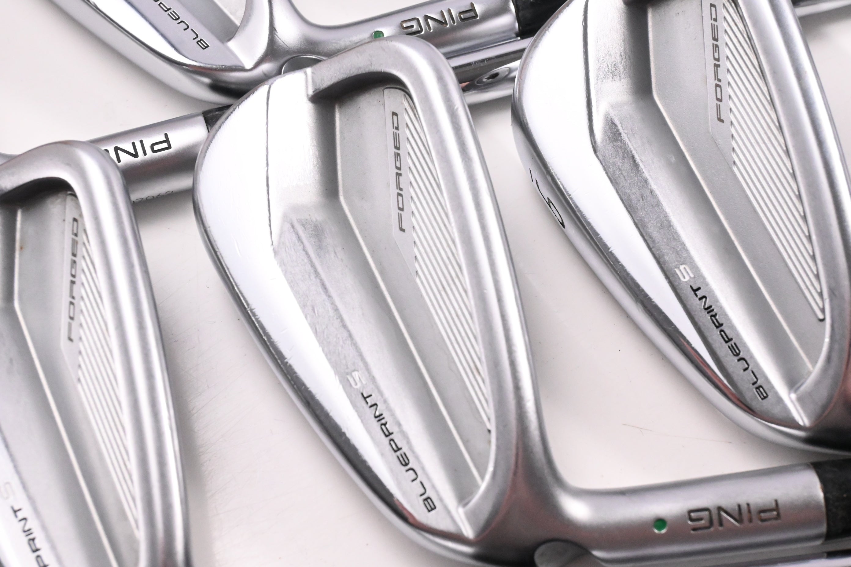 Left Hand Ping Blueprint S Irons / 4-PW / Green Dot / X-Flex Dynamic Gold 120