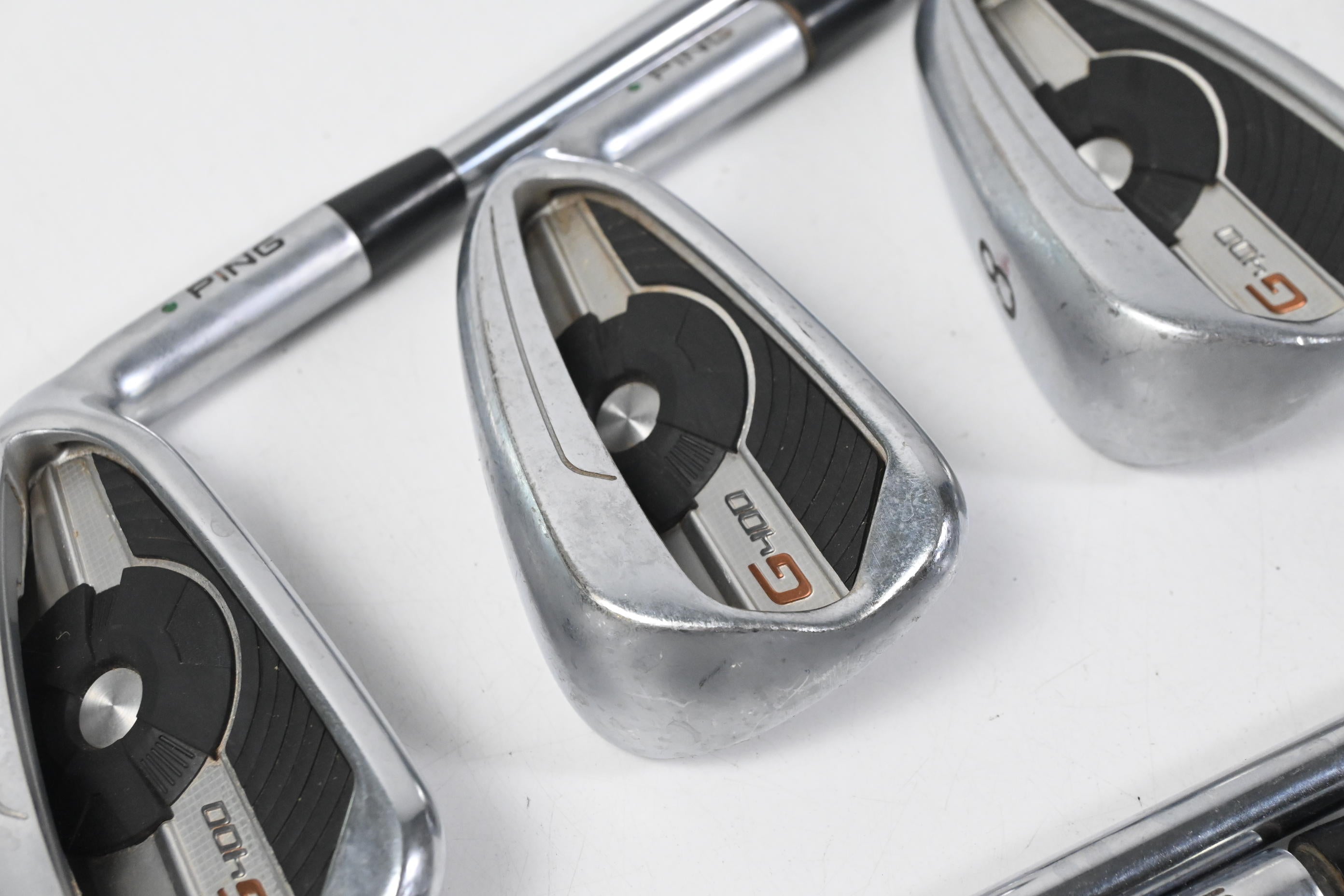 Ping G400 Irons / 6-PW+SW+LW / Green Dot / Regular Flex Ping AWT 2.0 Shafts