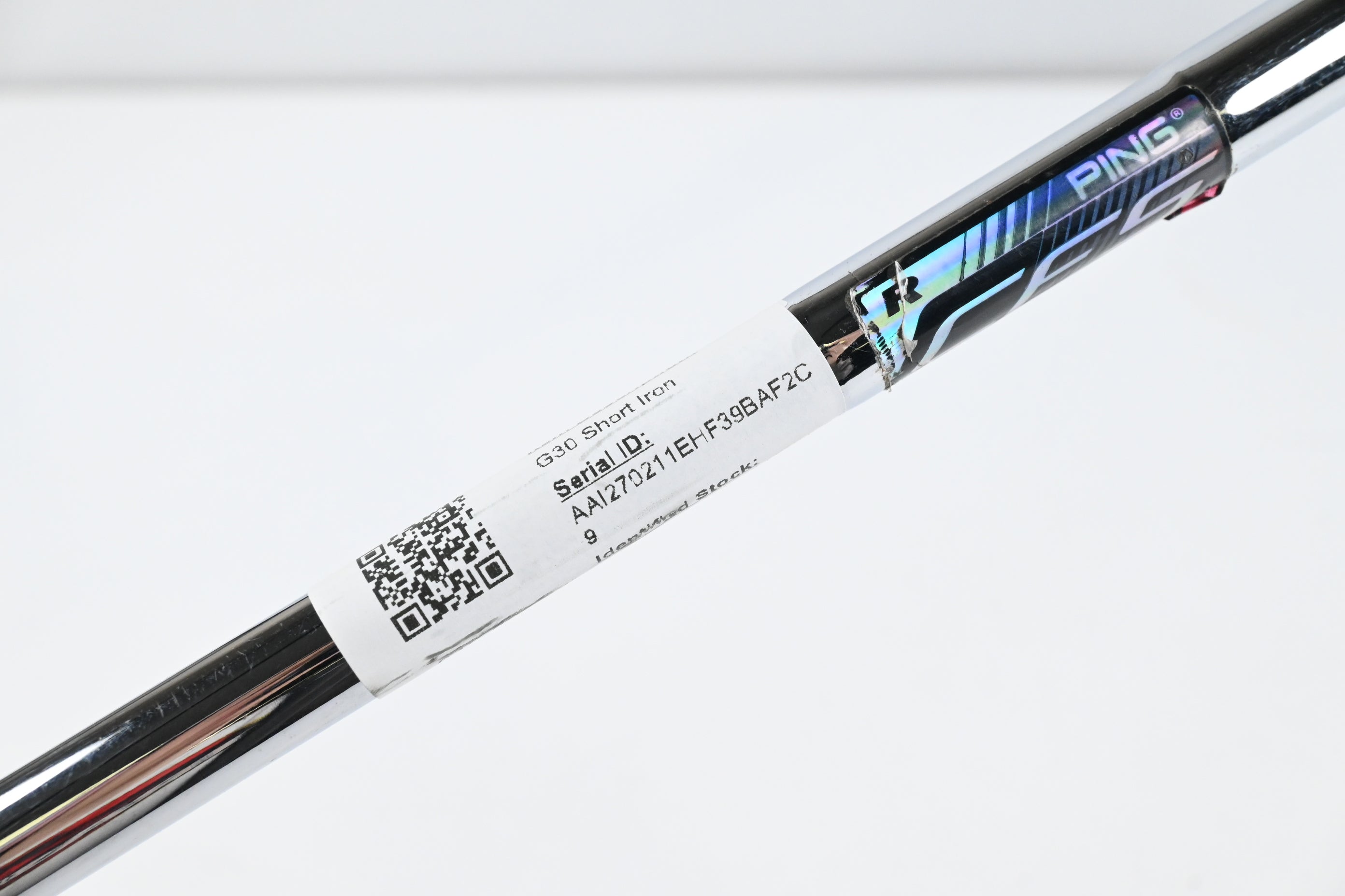 Ping G30 #9 Iron / Blue Dot / Regular Flex Ping CFS Distance Shaft