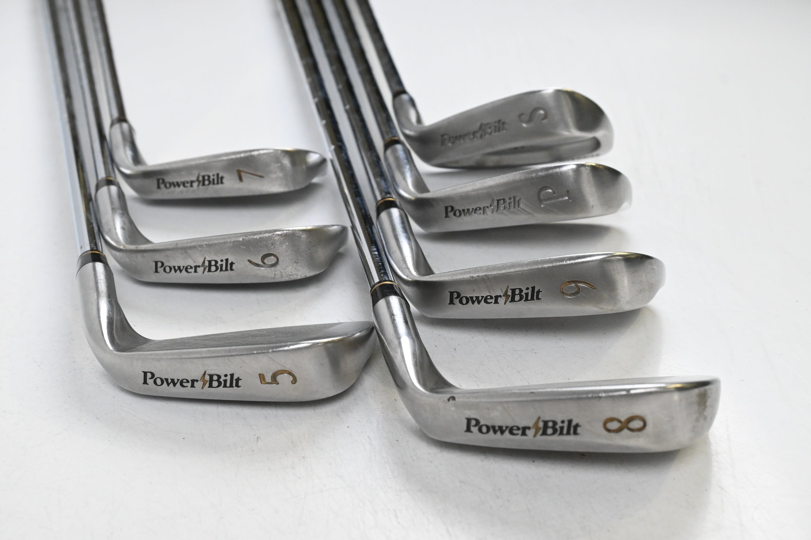 Left Hand Power Bilt GS Irons / 5-PW+SW / Regular Flex TT Lite XL Shafts