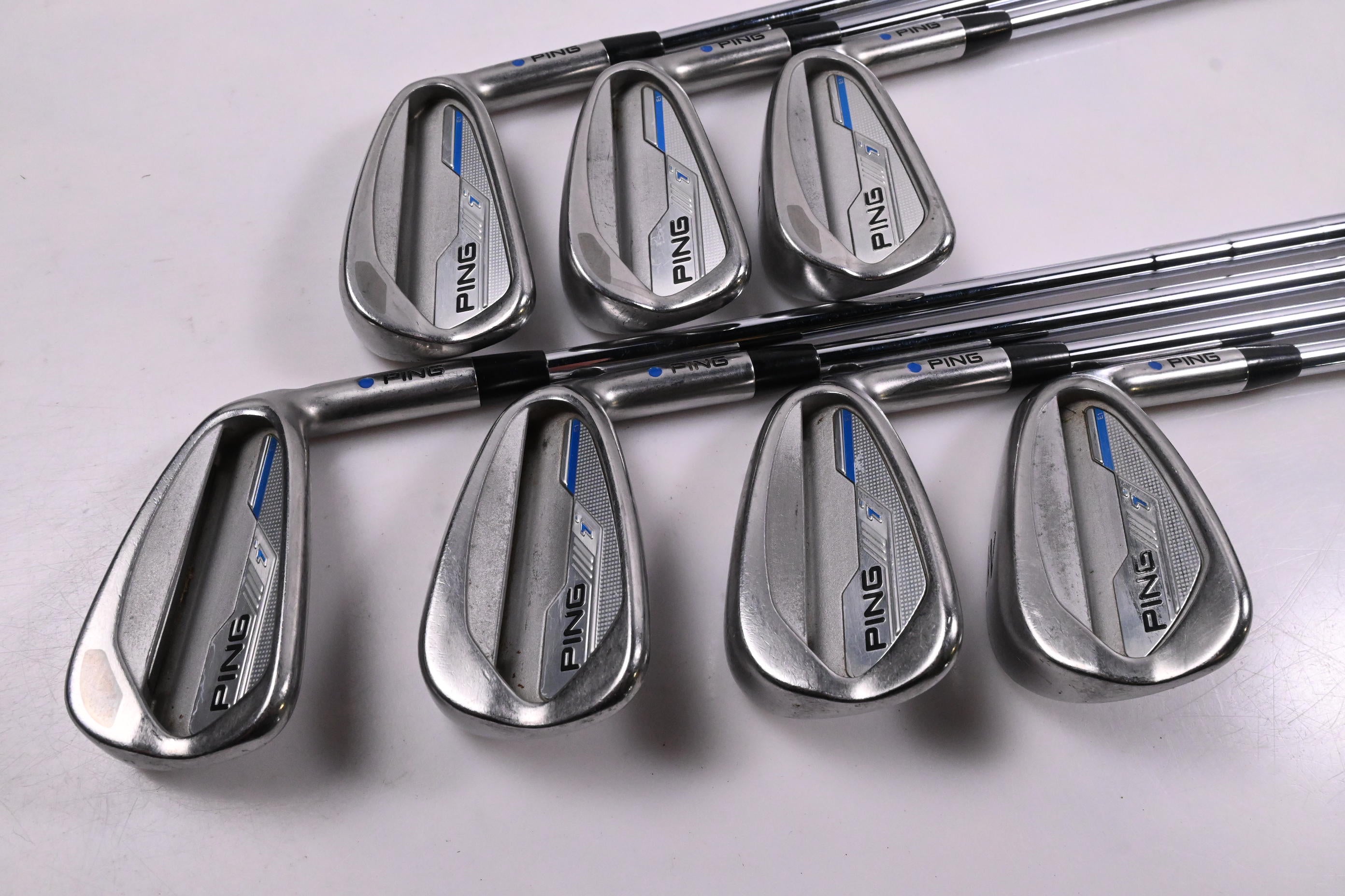 Ping i-Series E1 Irons / 4-PW / Blue Dot / Regular Flex Ping CFS Distance Shafts