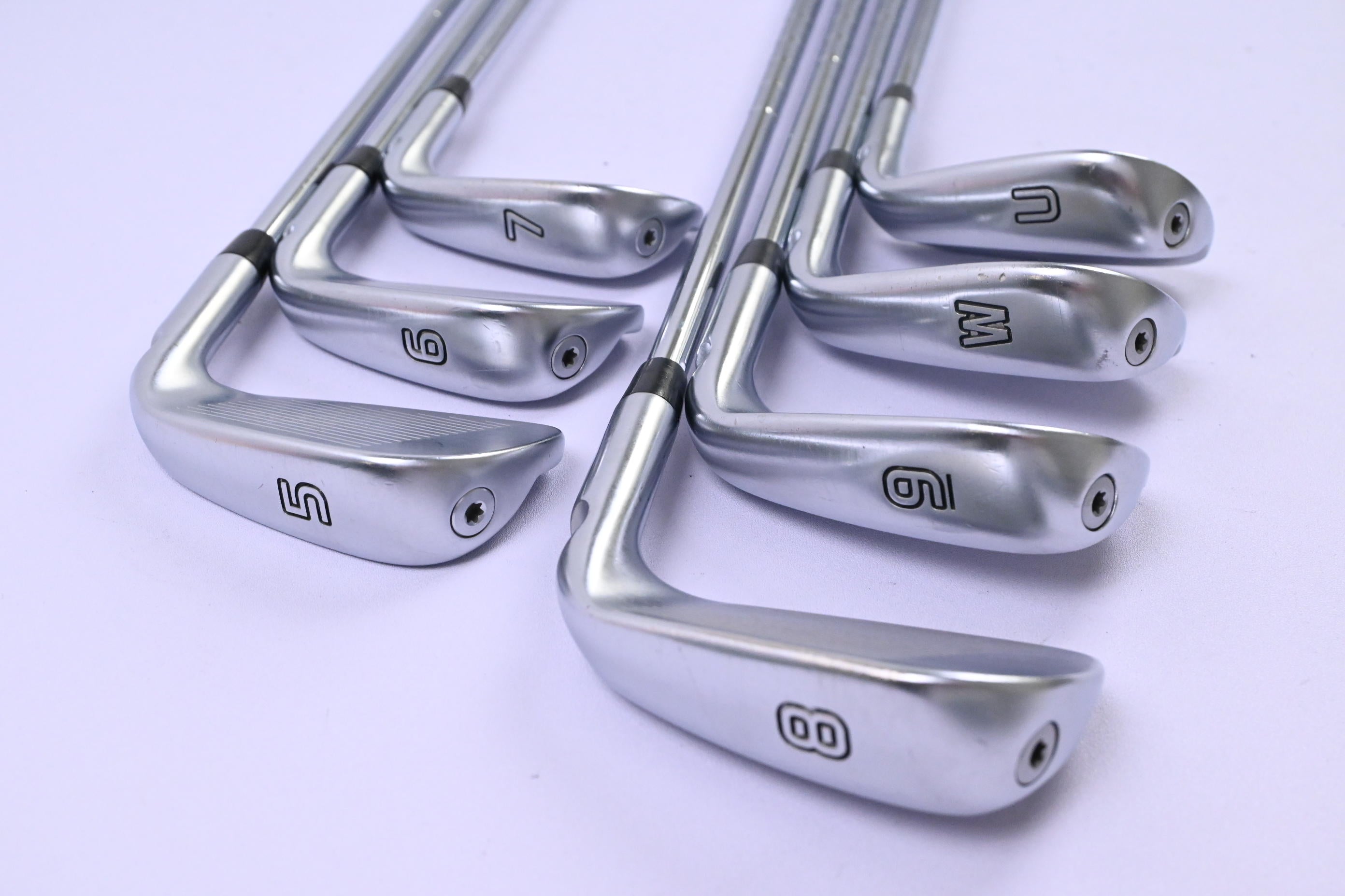 Left Hand Ping i525 Irons / 5-PW+GW / Black Dot / Stiff Flex N.S.PRO Shafts