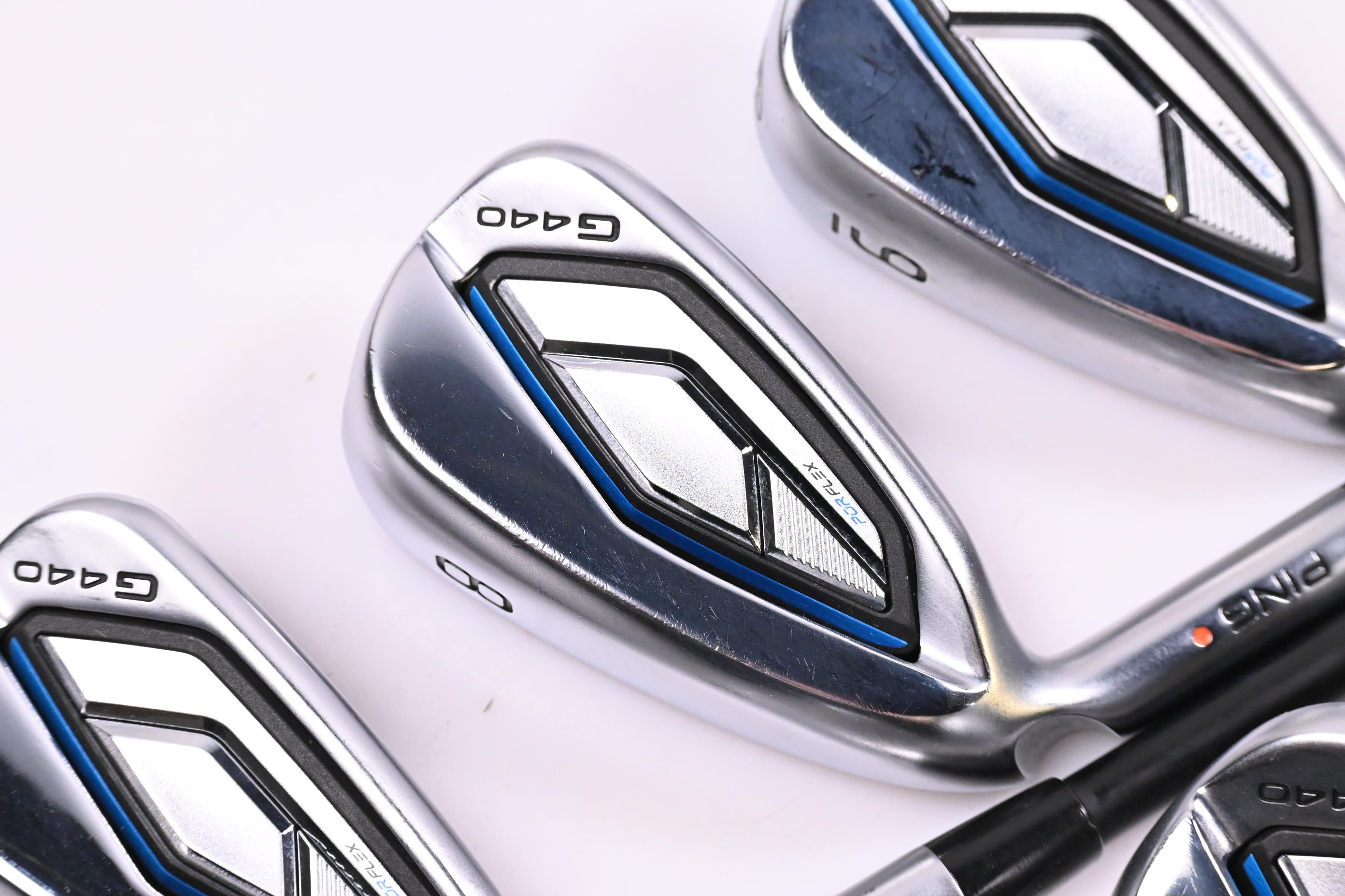 Left Hand Ping G440 Irons / 7-PW+UW+52° / Orange Dot / Regular Flex Ping ALTA CB