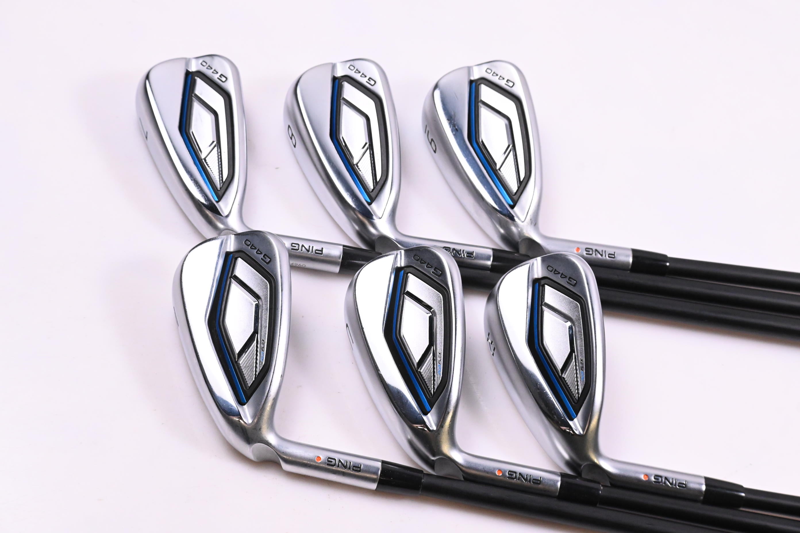 Left Hand Ping G440 Irons / 7-PW+UW+52° / Orange Dot / Regular Flex Ping ALTA CB
