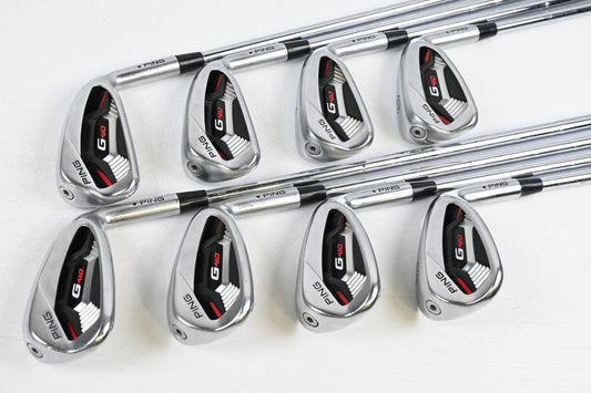 Ping G410 Irons / 5-PW+GW+SW / Black Dot / Stiff Flex KBS Tour 120 Shafts