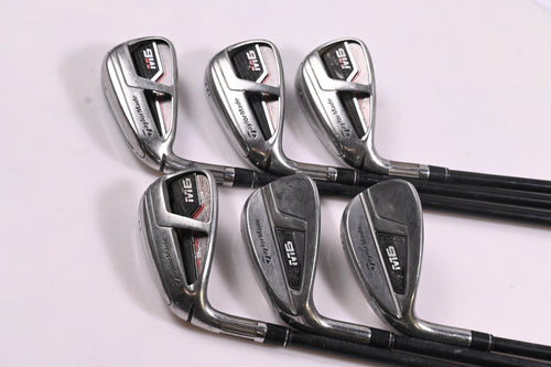Left Hand Taylormade M6 Irons / 7-PW+GW+SW / Regular Flex Atmos Orange 6
