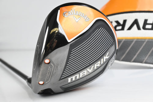Left Hand Callaway Mavrik Driver / 9 Degree / X-Flex Aldila Rogue White 70 Shaft