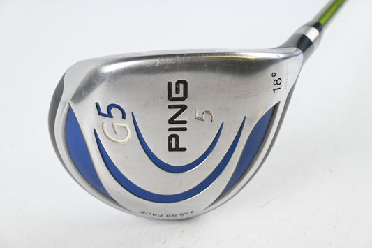 Ping G5 #5 Wood / 18 Degree / Stiff Flex Aldila NV Green 75 Shaft