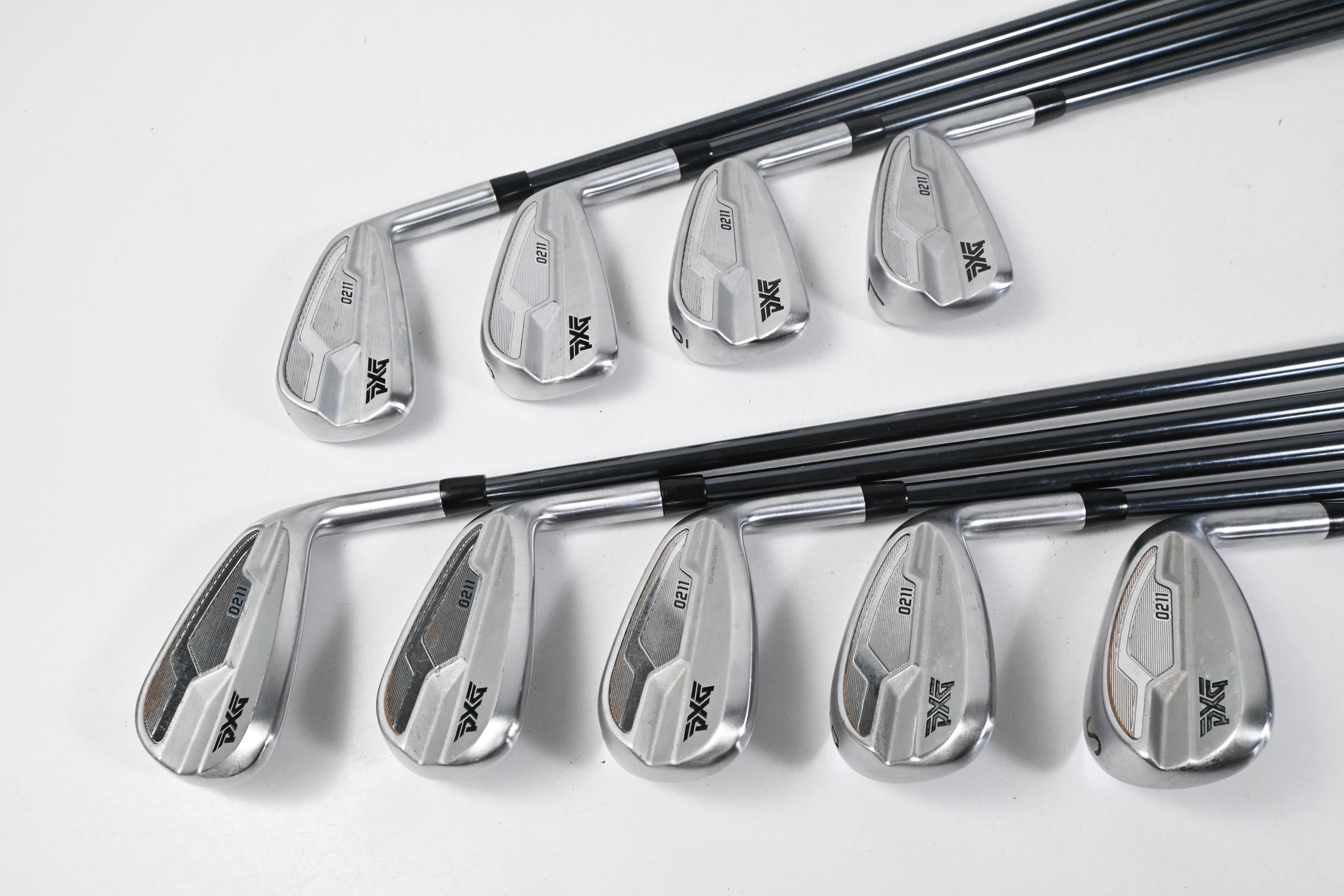 PXG 0211 DC Irons / 4-PW+GW+SW / Stiff Flex UST Mamiya Recoil Dart 75 Shafts