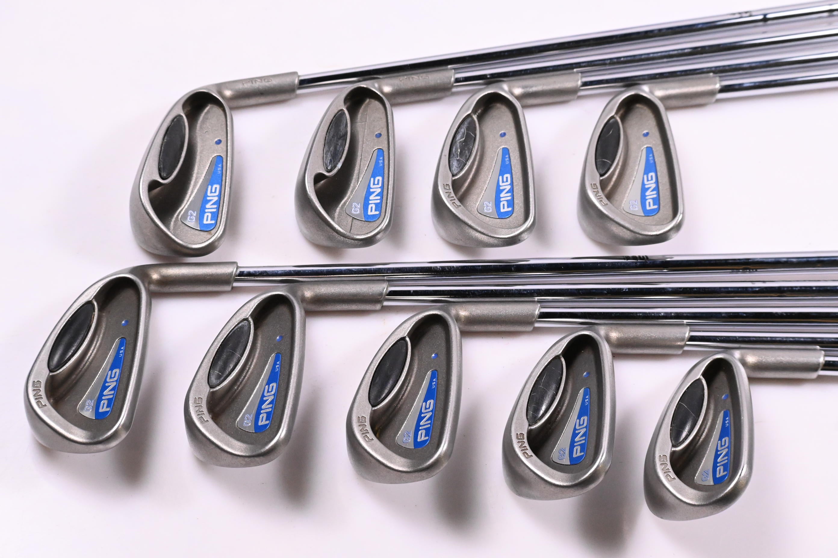 Ping G2 Irons / 3-PW+SW / Blue Dot / Regular Flex True Temper Ping AWT Shafts