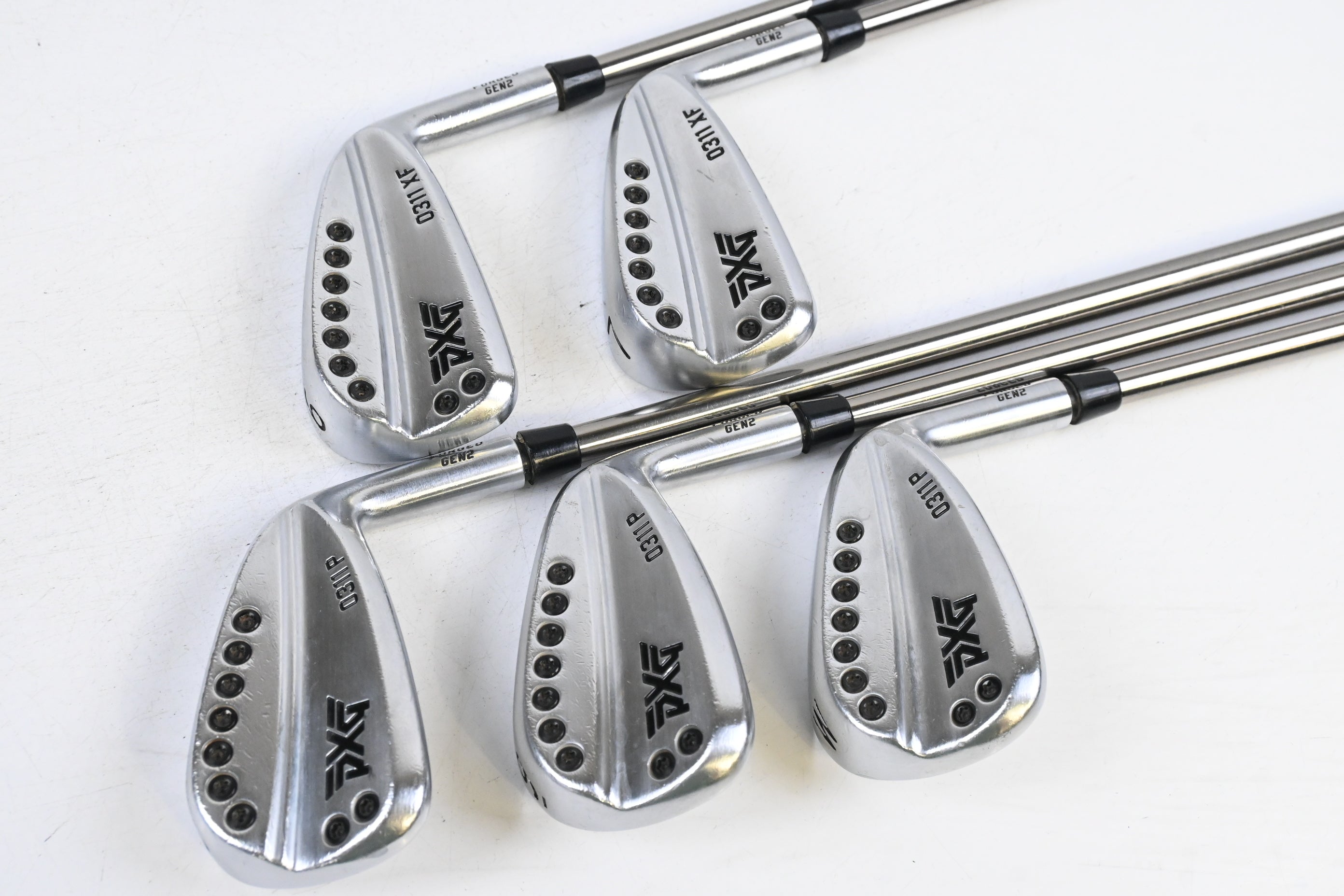 PXG 0311 P Gen2 Irons / 6-PW / Stiff Flex UST Mamiya Recoil Prototype 95 Shafts