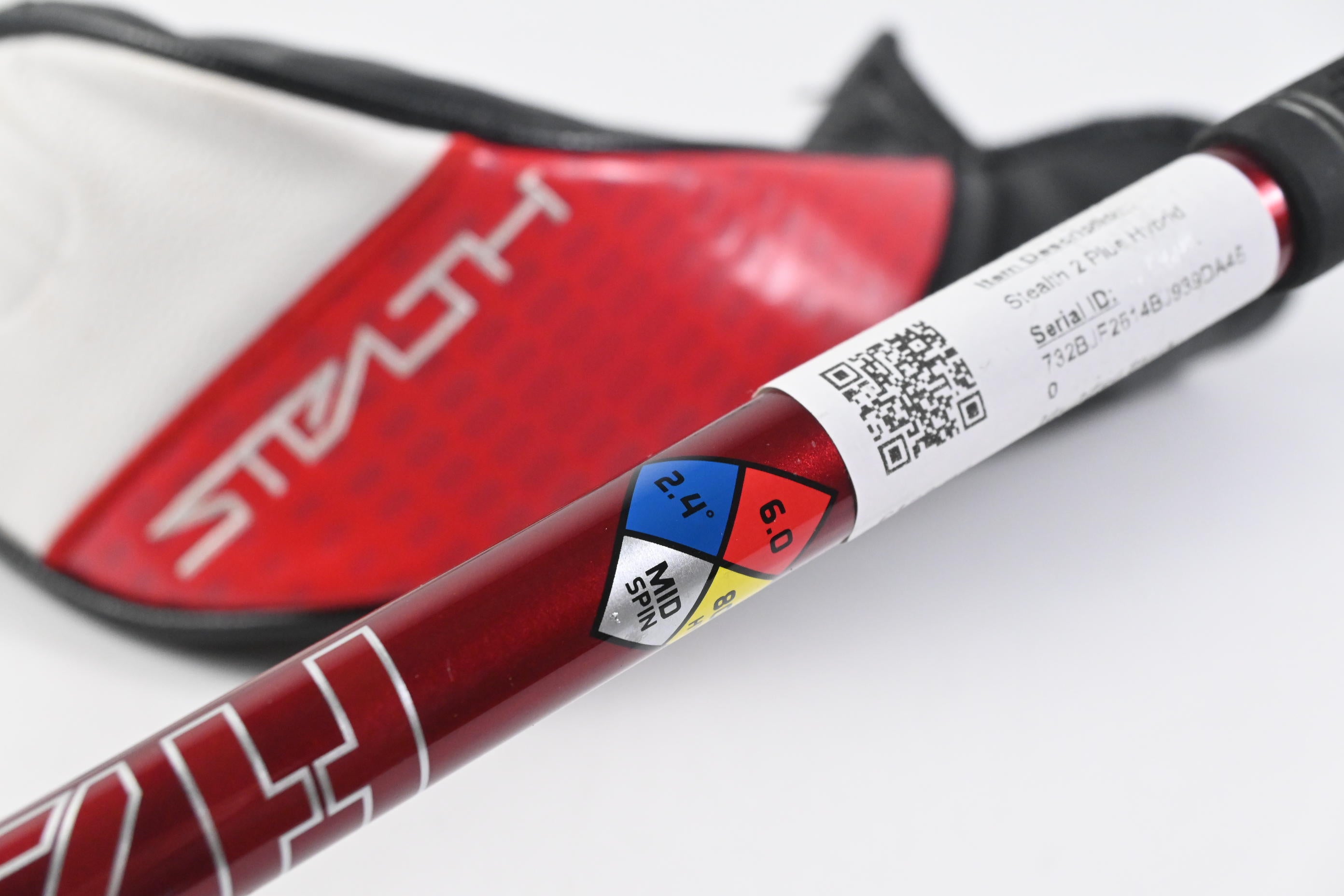 Left Hand Taylormade Stealth 2 Plus #4 Hybrid / 22 Degree / Stiff Flex HZRDUS