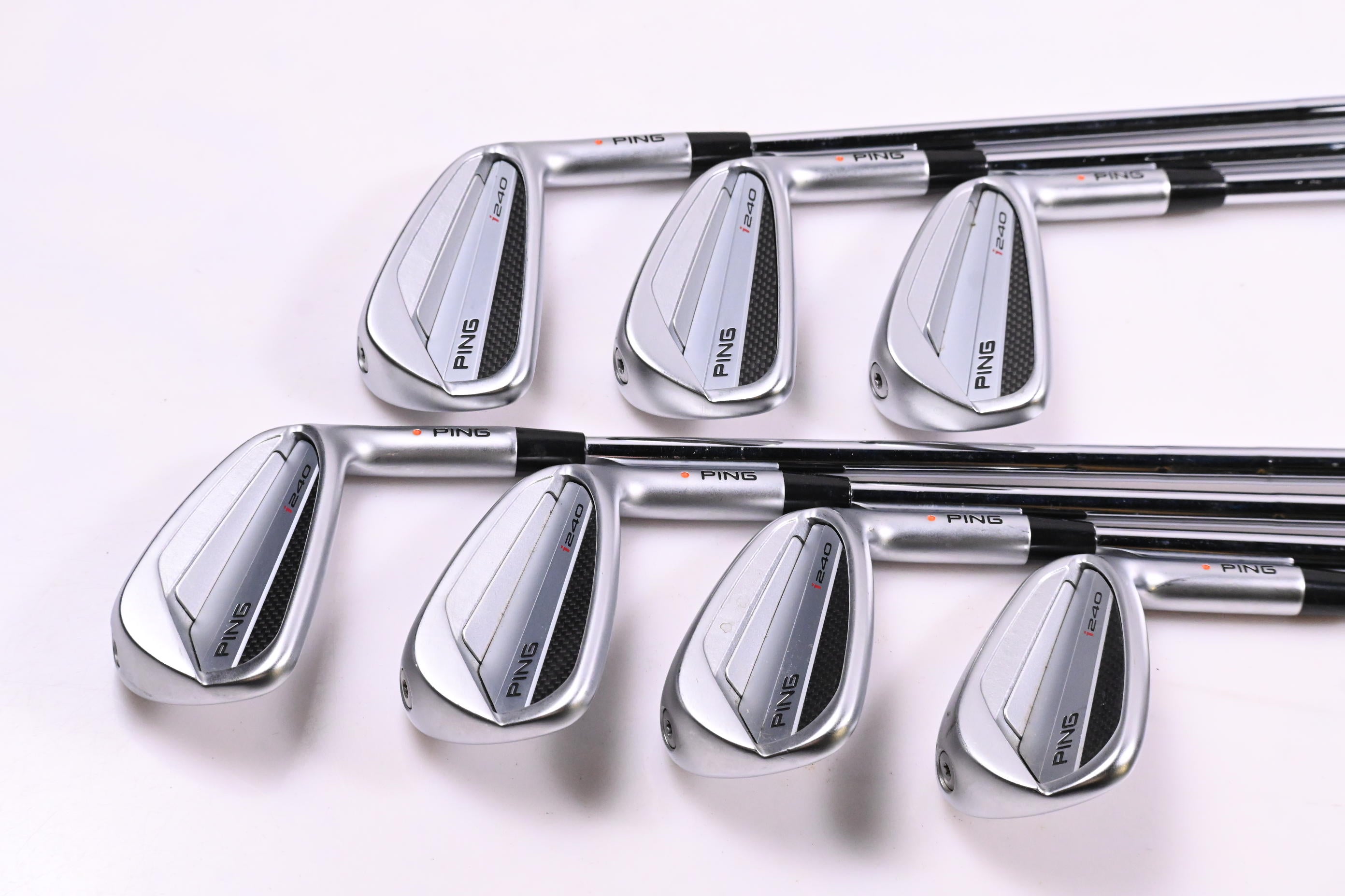 Ping I240 Irons / 4-PW / Orange Dot / Regular Flex KBS Tour 110 Shafts