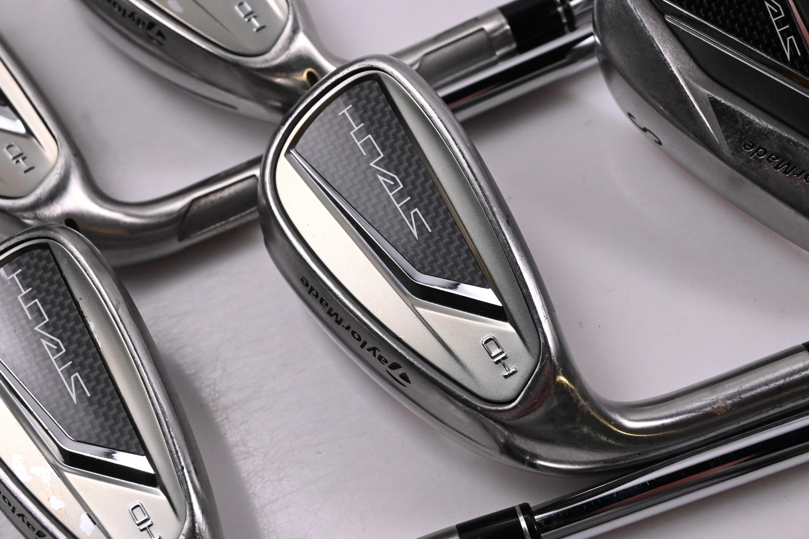 Left Hand Taylormade Stealth HD Irons / 7-PW+SW / Regular Flex KBS MAX MT 85