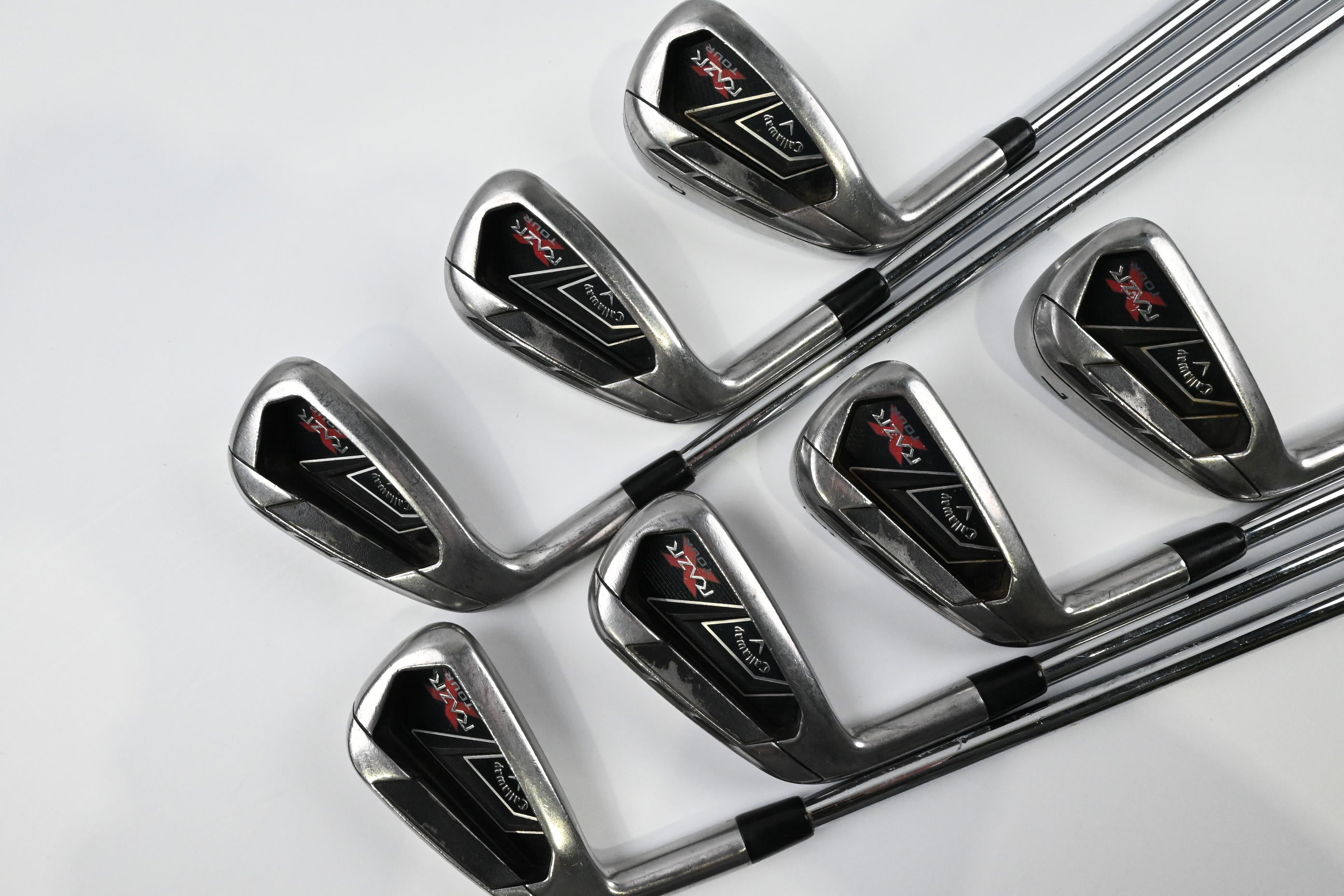 Left Hand Callaway RAZR X Tour Irons / 4-PW / Regular Flex Project X Rifle