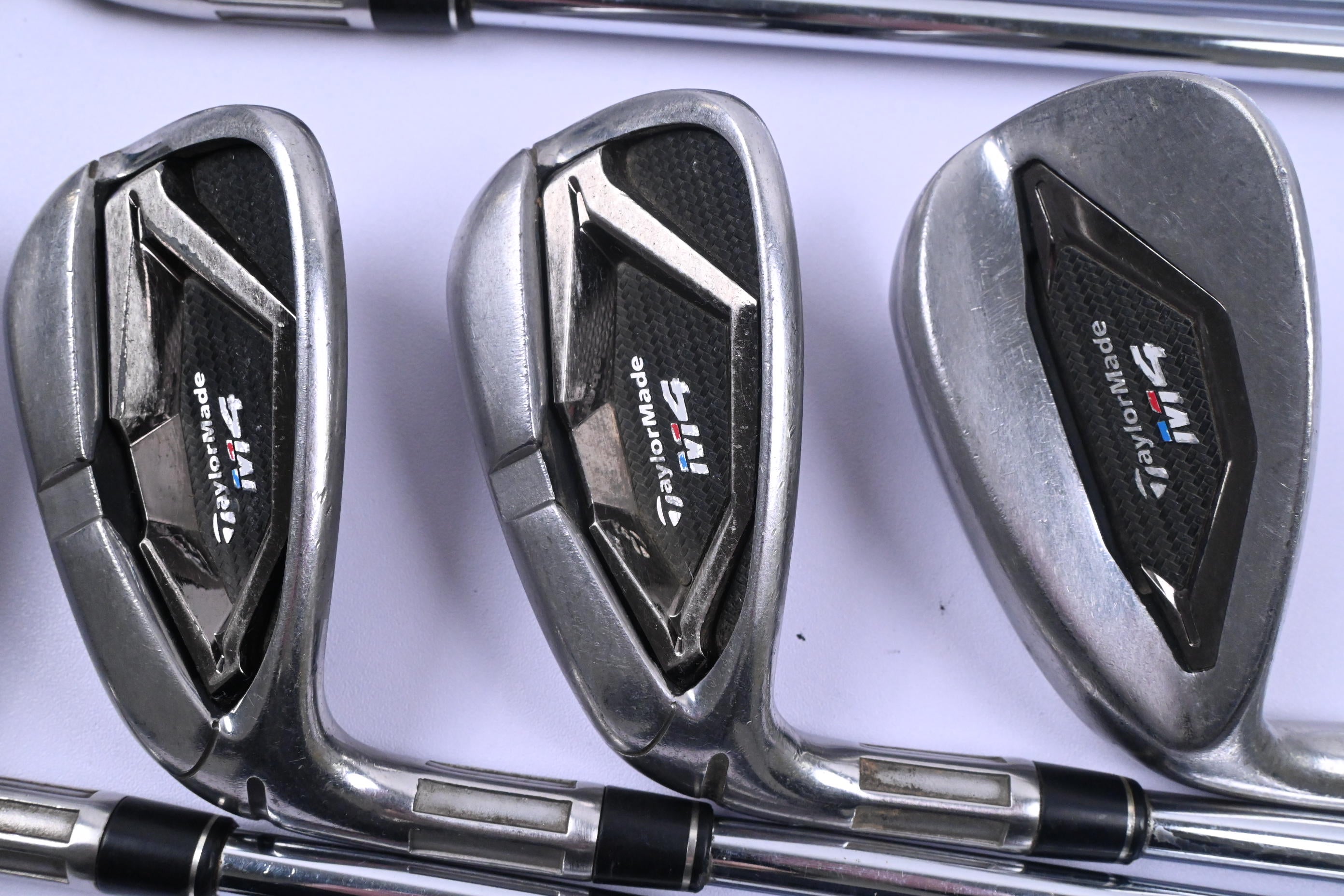Left Hand Taylormade M4 Irons / 5-PW+SW / Regular Flex KBS Max 85 Shafts