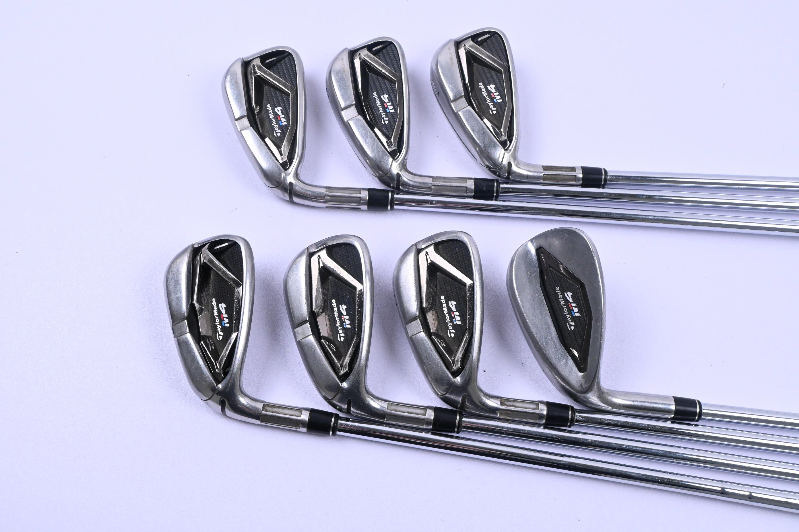 Left Hand Taylormade M4 Irons / 5-PW+SW / Regular Flex KBS Max 85 Shafts