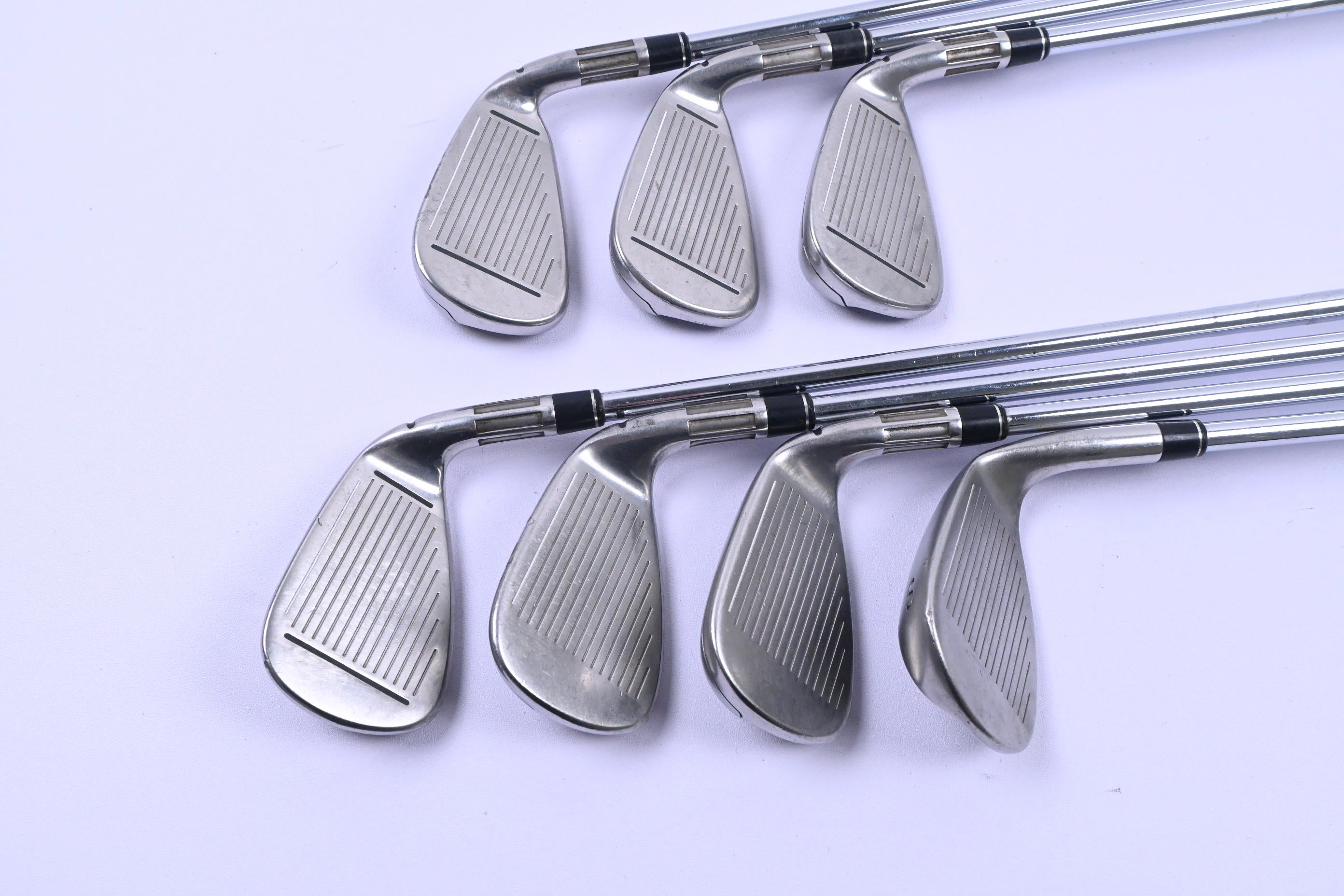 Left Hand Taylormade M4 Irons / 5-PW+SW / Regular Flex KBS Max 85 Shafts