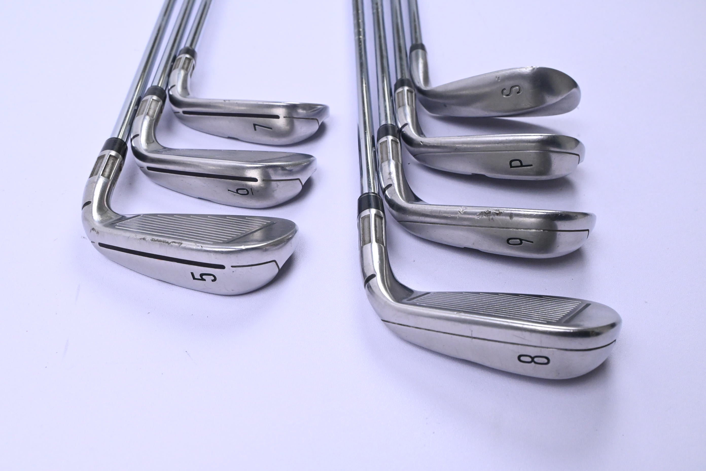 Left Hand Taylormade M4 Irons / 5-PW+SW / Regular Flex KBS Max 85 Shafts