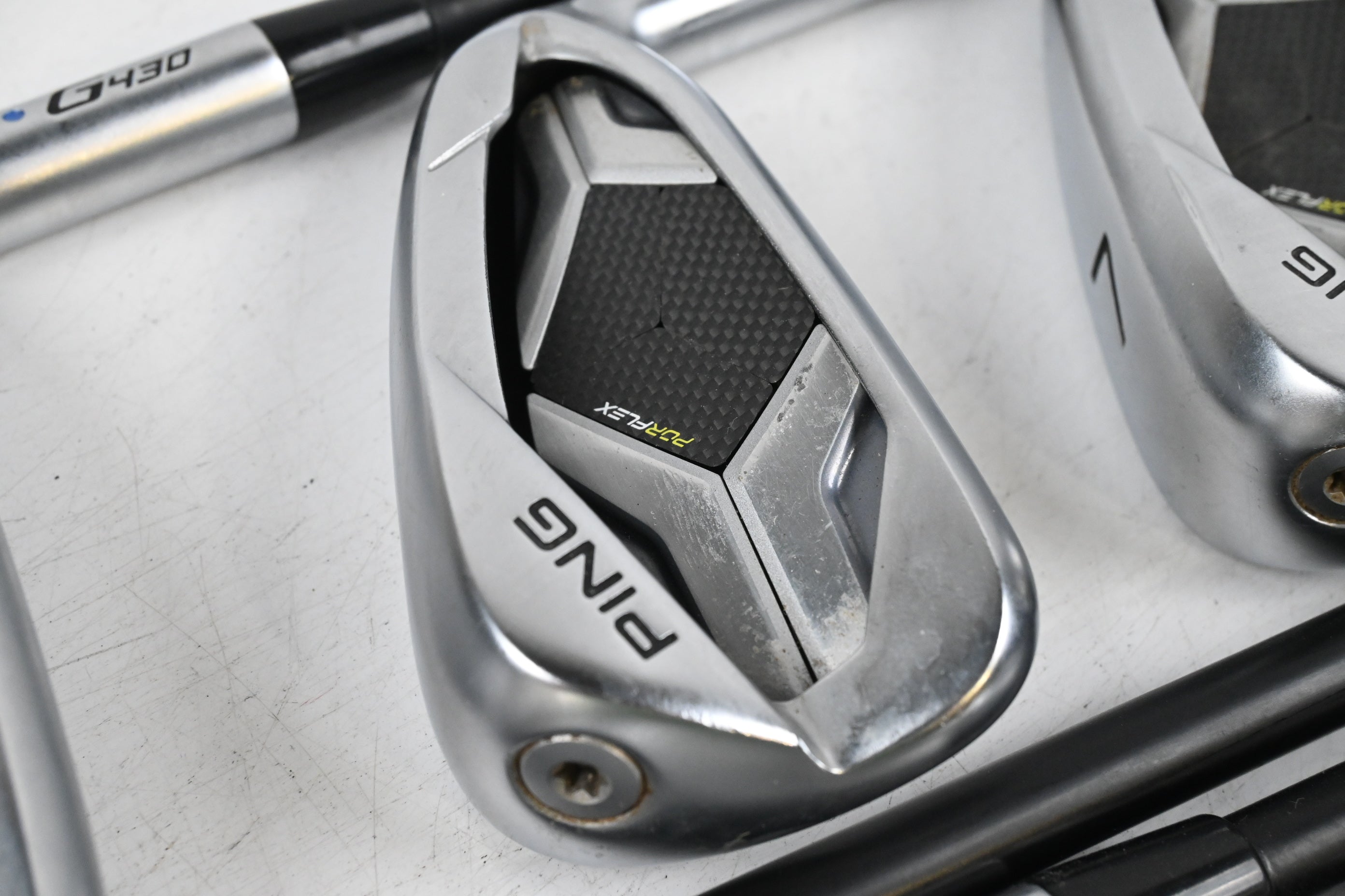 Ping G430 Irons / 5-PW+SW / Blue Dot / Regular Flex Ping Alta CB Black AWT