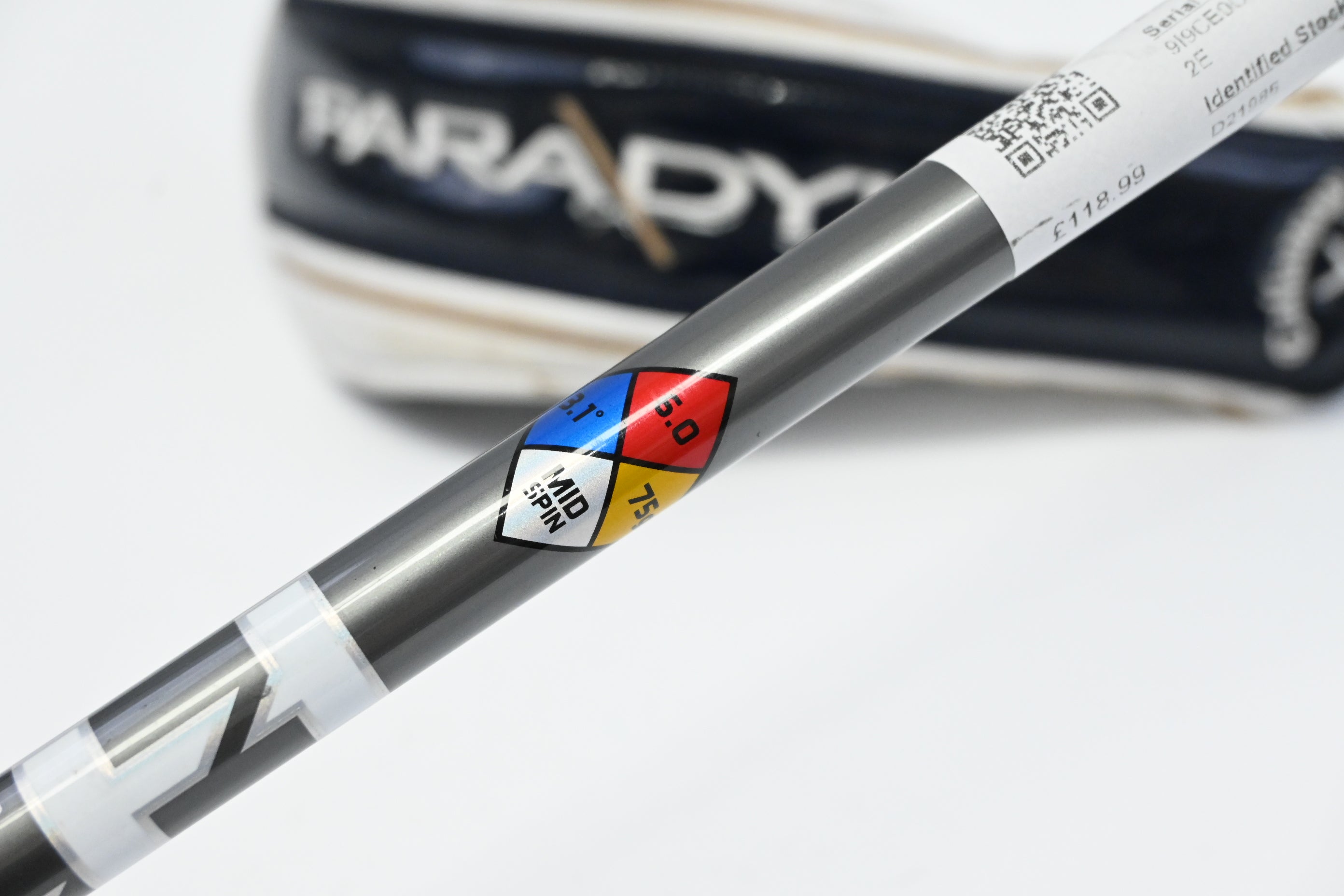 Callaway Paradym #3 Hybrid / 18 Degree / Stiff Flex HZRDUS Gen4 Silver 75 Shaft