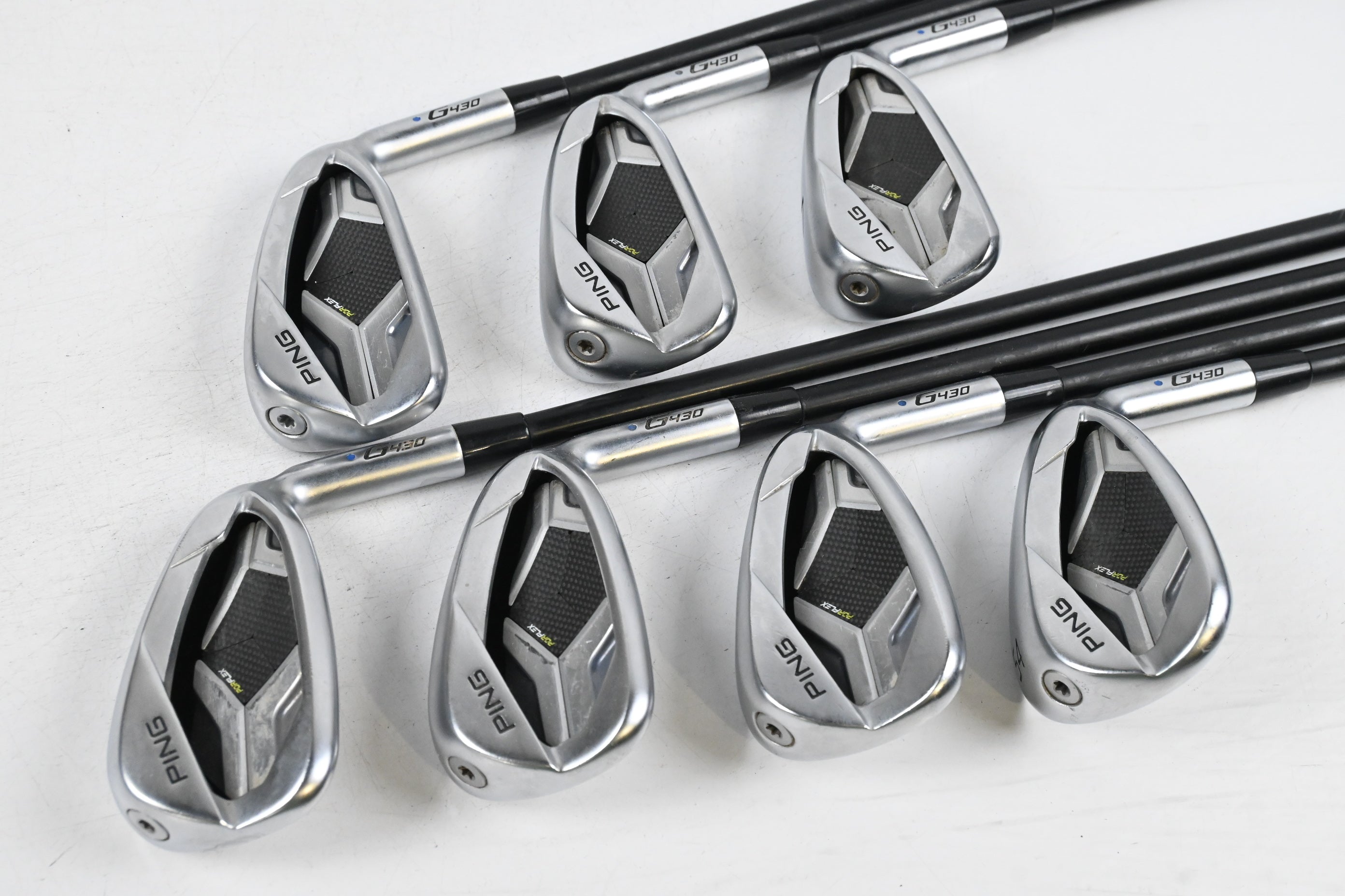 Ping G430 Irons / 5-PW+SW / Blue Dot / Regular Flex Ping Alta CB Black AWT