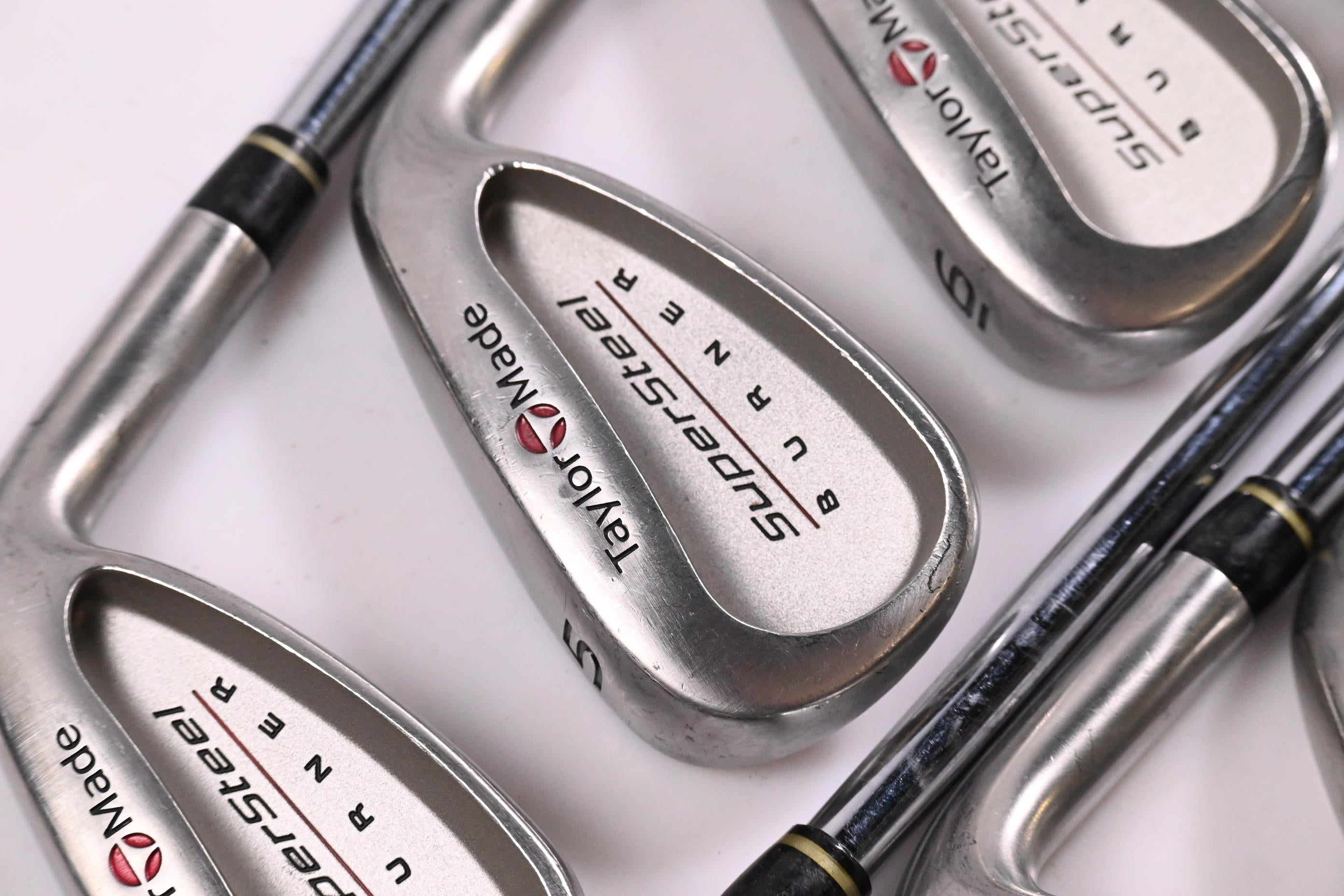 Taylormade Supersteel Irons / 4-PW+GW+SW / Stiff Flex Taylormade Shafts