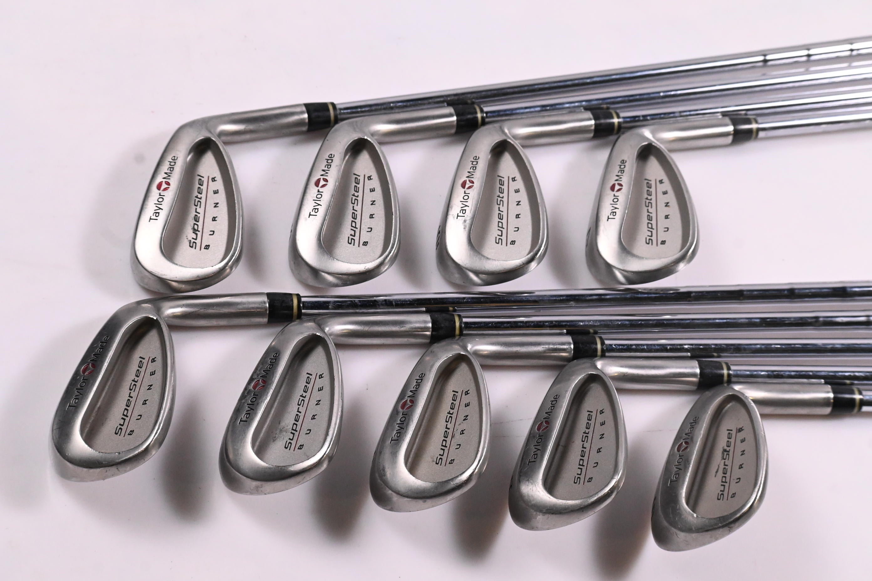 Taylormade Supersteel Irons / 4-PW+GW+SW / Stiff Flex Taylormade Shafts
