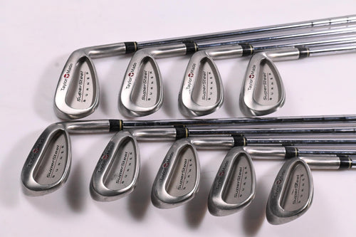 Taylormade Supersteel Irons / 4-PW+GW+SW / Stiff Flex Taylormade Shafts