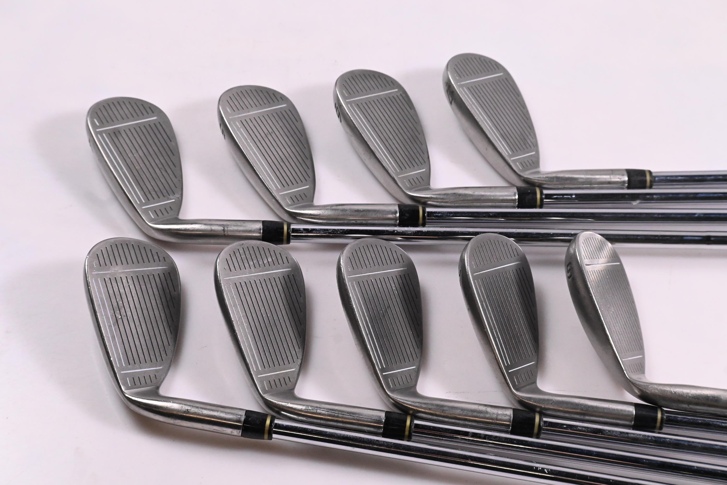 Taylormade Supersteel Irons / 4-PW+GW+SW / Stiff Flex Taylormade Shafts