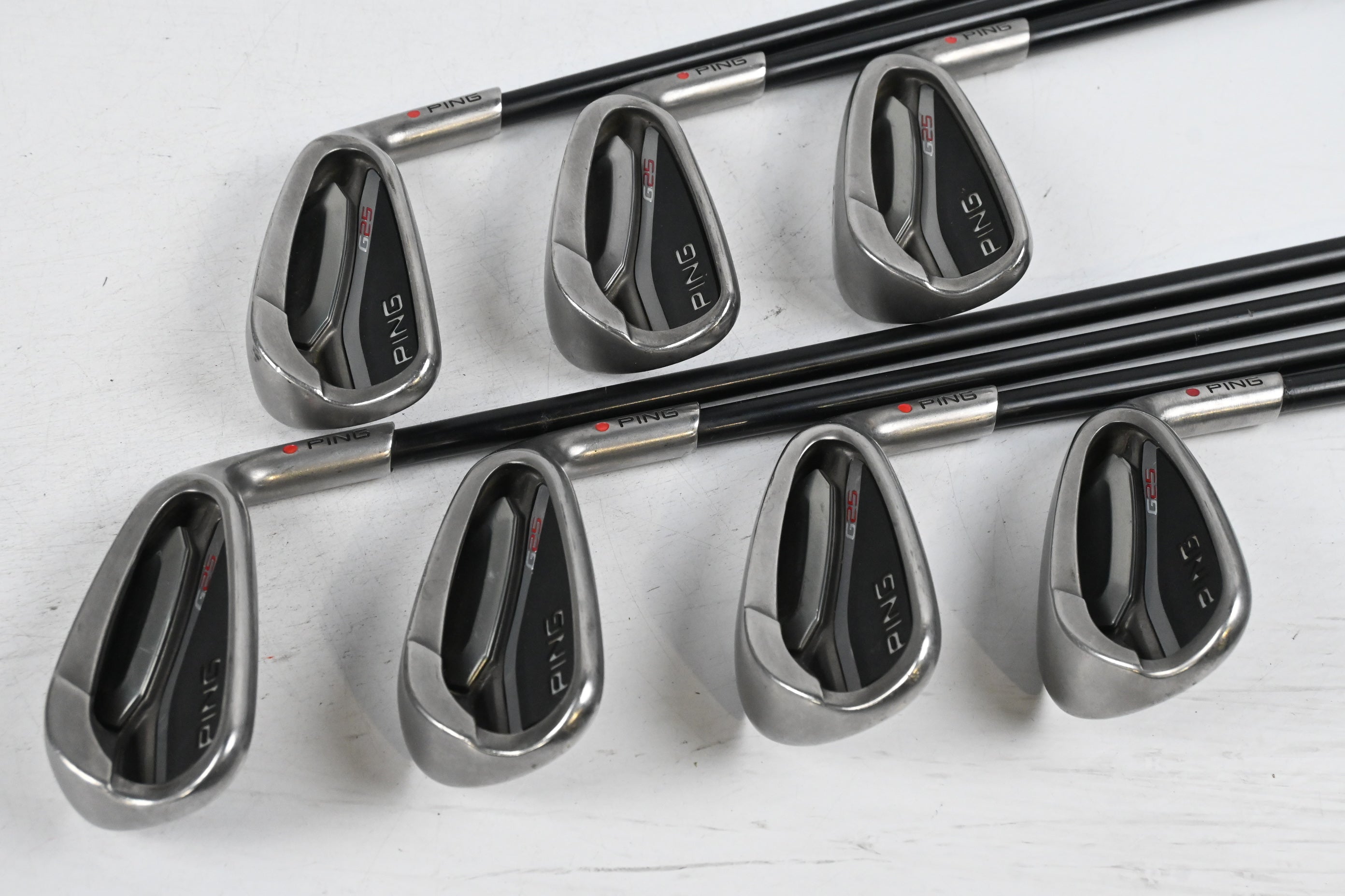Ping G25 Irons / 6-PW+GW+SW / Red Dot / Senior Flex Ping TFC 189 Shafts