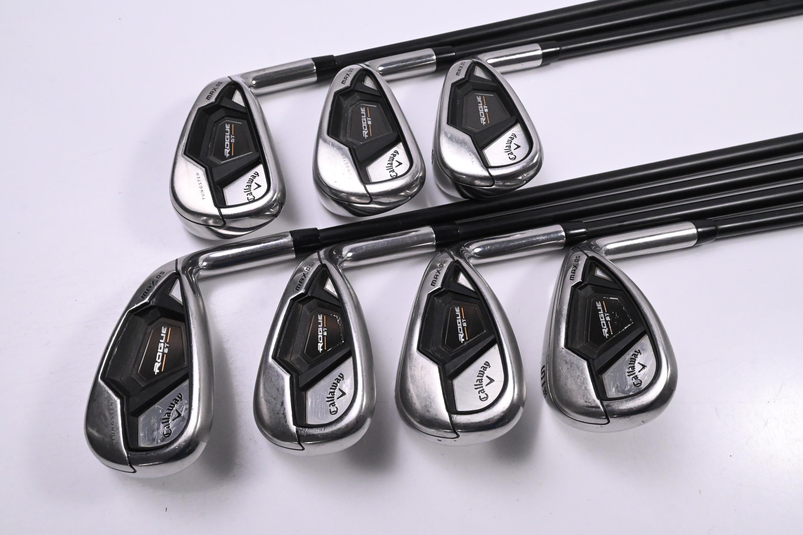 Callaway Rogue ST Max OS Irons / 6-PW+GW+SW / Ladies Flex Cypher 40 Shafts