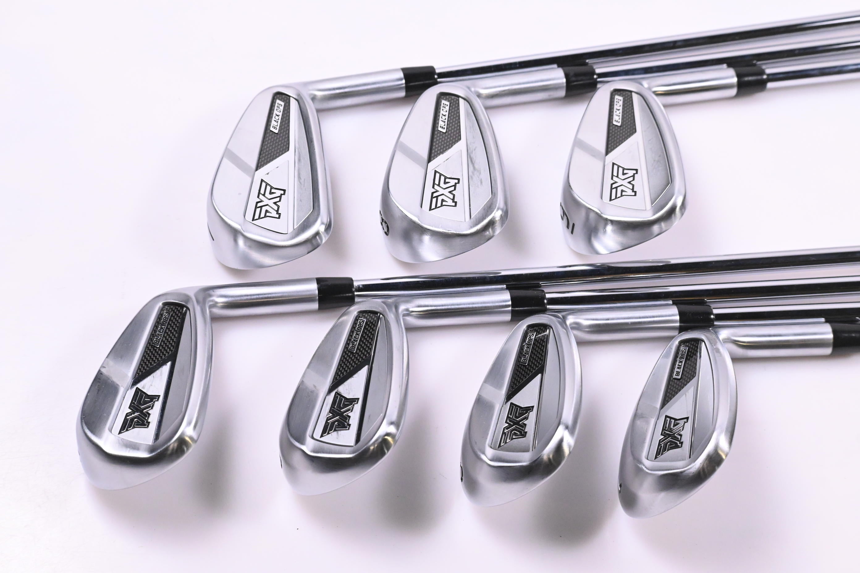 PXG Black Ops Irons / 7-PW+GW+SW+LW / Regular Flex N.S.Pro Zelo 7 Shafts/ SHAFTS ARE DIFFERENT WEIGHTS