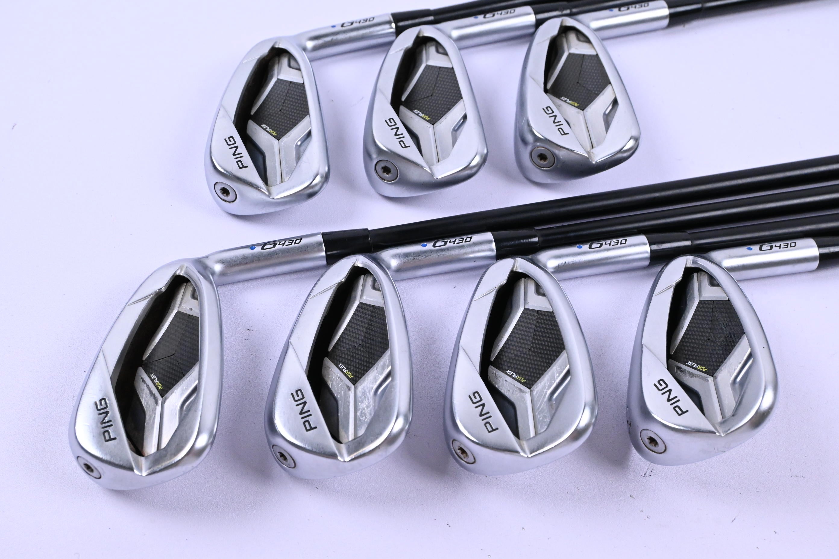 Ping G430 Irons / 5-PW+GW / Blue Dot / Regular Flex Ping Alta CB Black Shafts