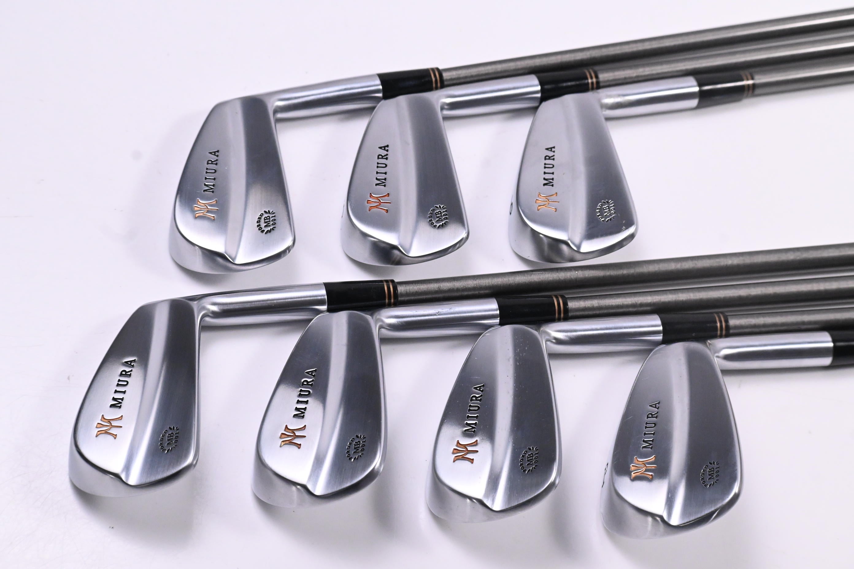 Miura MB-001 Irons / 4-PW / Stiff Flex Aerotech Steelfiber i95 Shafts