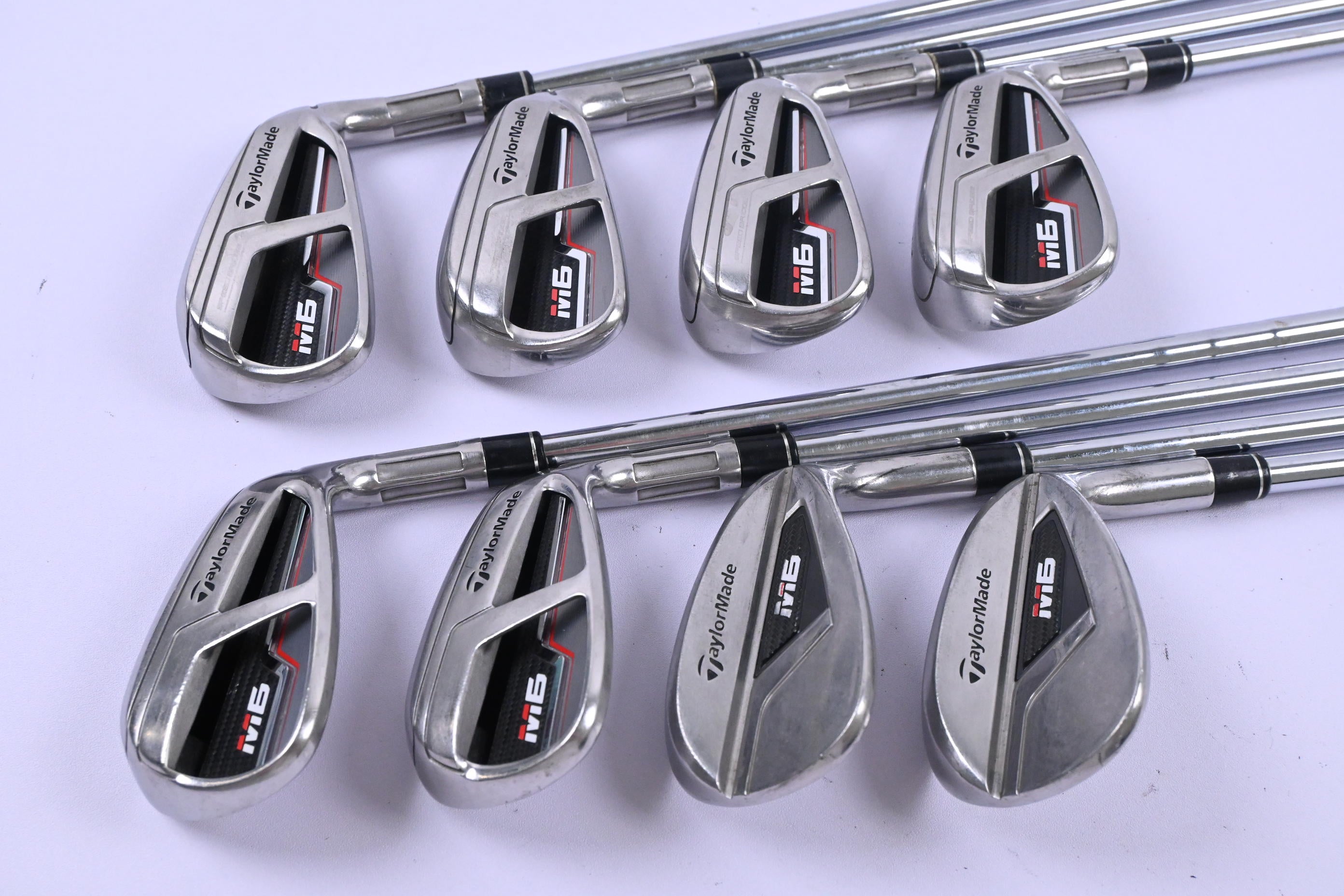 Taylormade M6 Irons / 5-PW+GW+SW / Stiff Flex KBS MAX 85 Shafts
